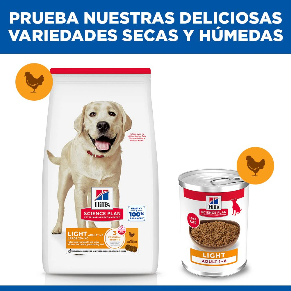 Hill's Science Plan - Large Breed - Adult - Light - Pollo