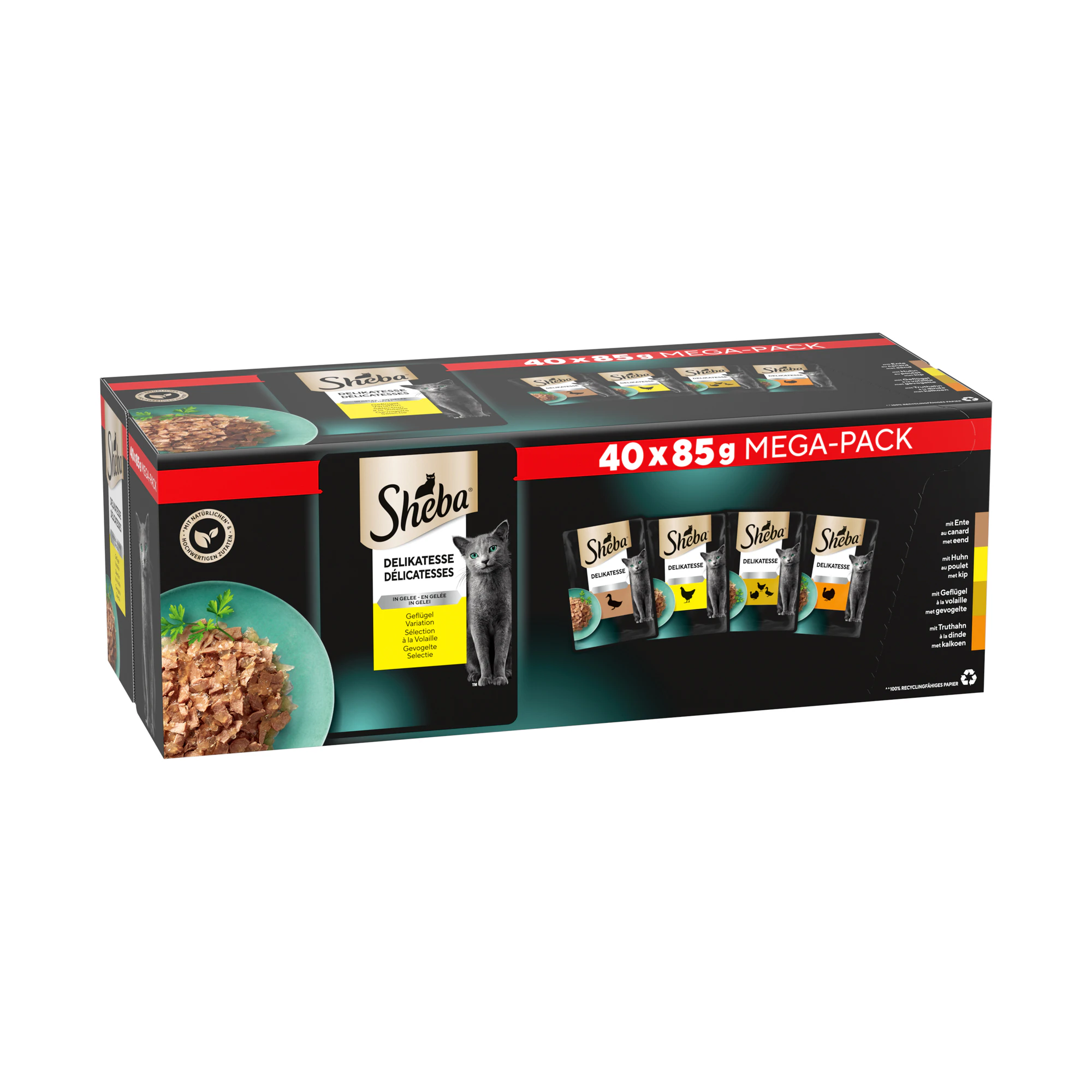 Sheba Delicatesse in Gelatina Pollame - Multipack