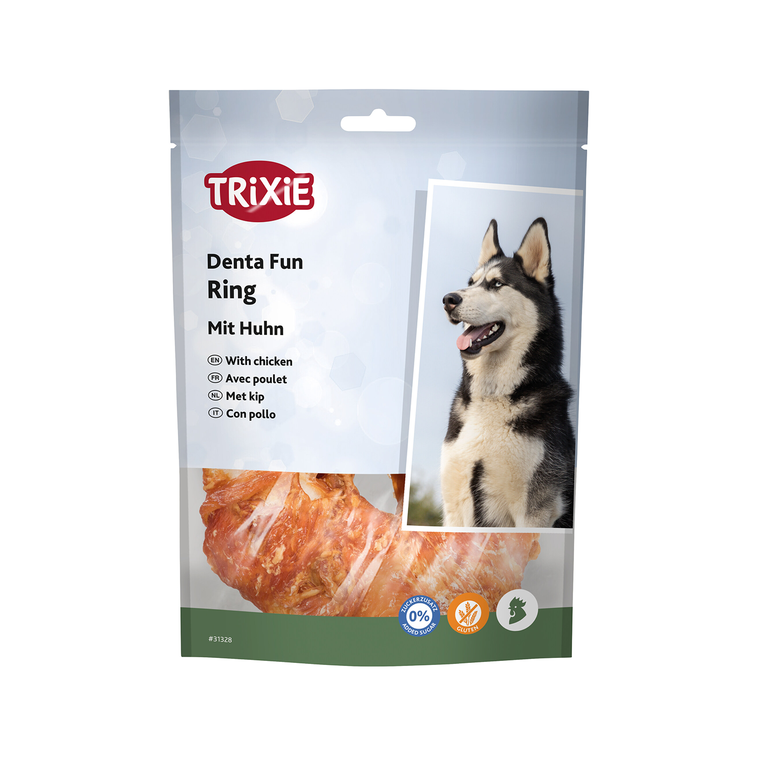 Trixie Denta Fun Chicken Chewing Ring - 6 cm - 3 x 110 g