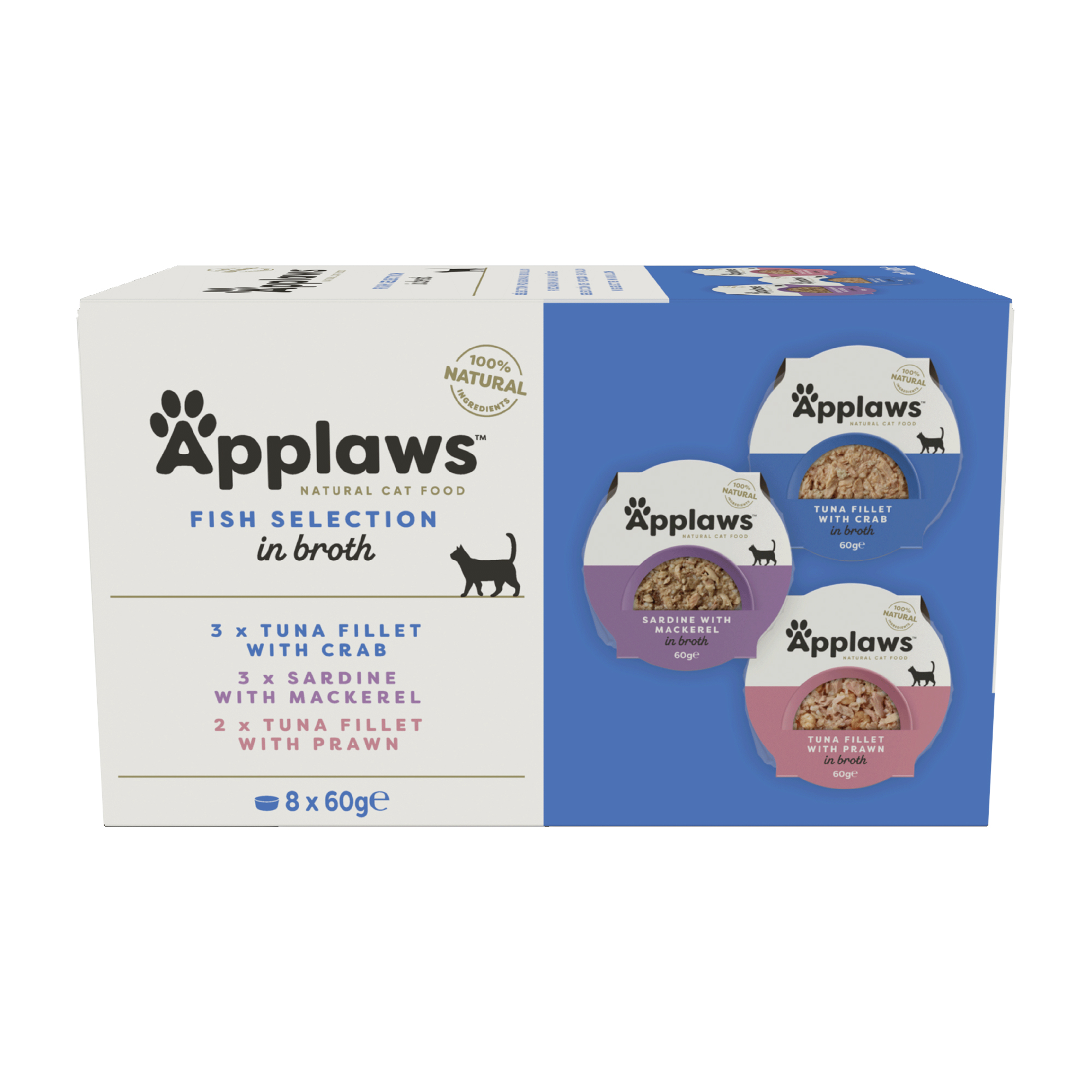 Applaws Cat - Multipack Fish Selection Pots - 8 x 60 g