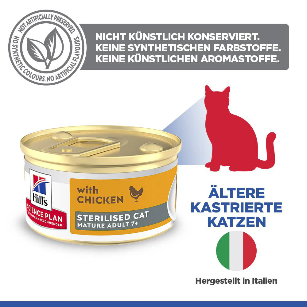 Hill's Science Plan Feline Sterilised Mature Adult Premium Mousse - Huhn