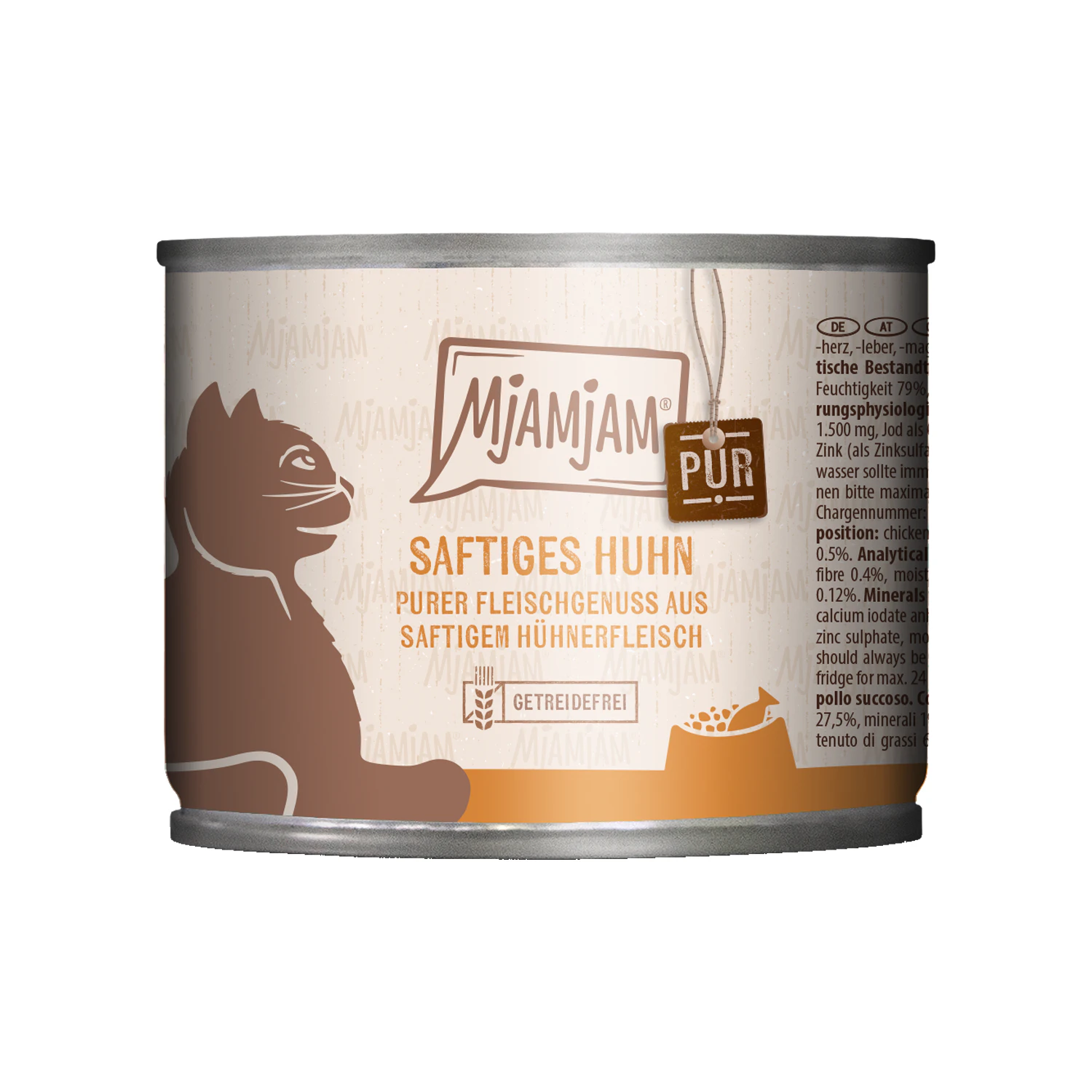 MjaMjaM Puur Vleesgenot - Blik Adult Cat - Kip - 12 x 200 g