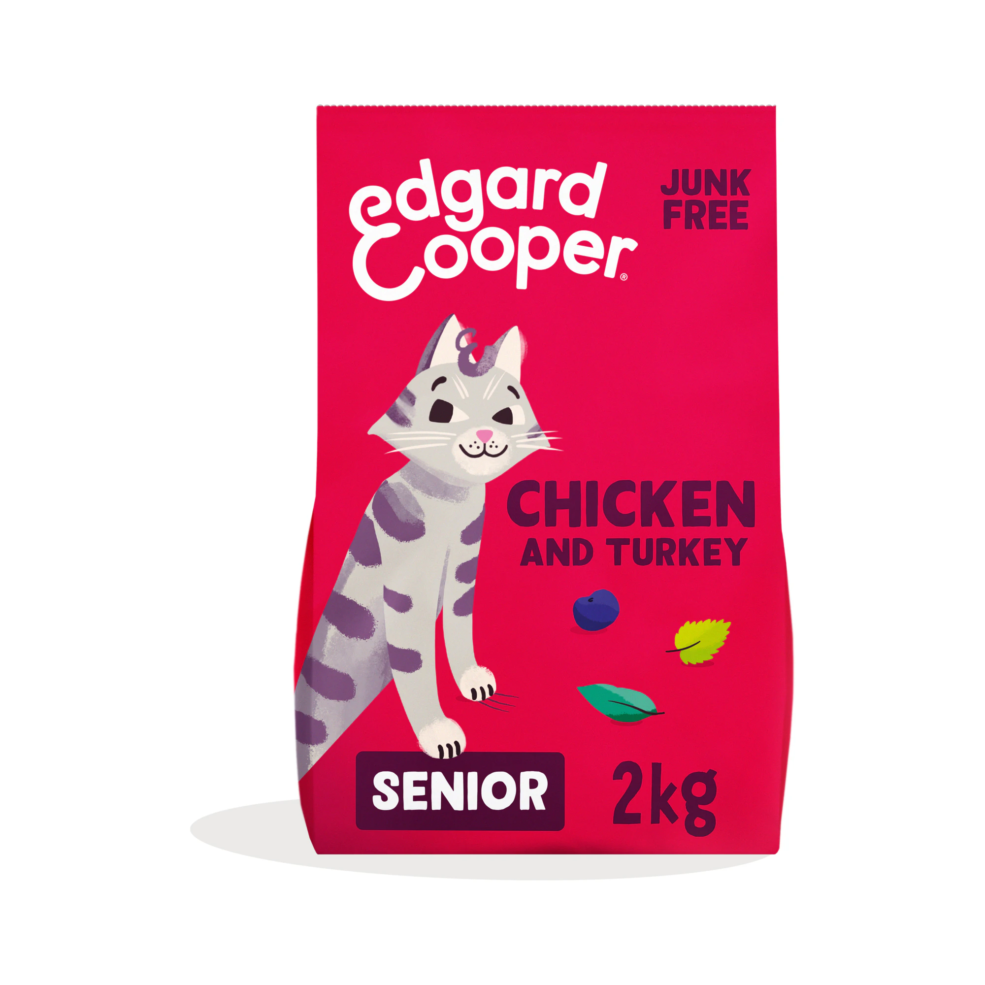 Edgard & Cooper Senior Cat - Vrije Uitloop Kip en Kalkoen - Kibbles - 2 x 2 kg