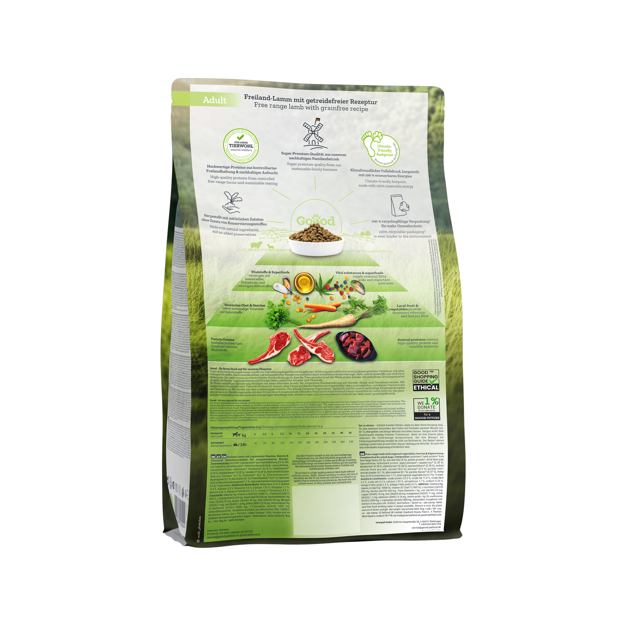 Goood Adult Dog Food - Free Range Lamb