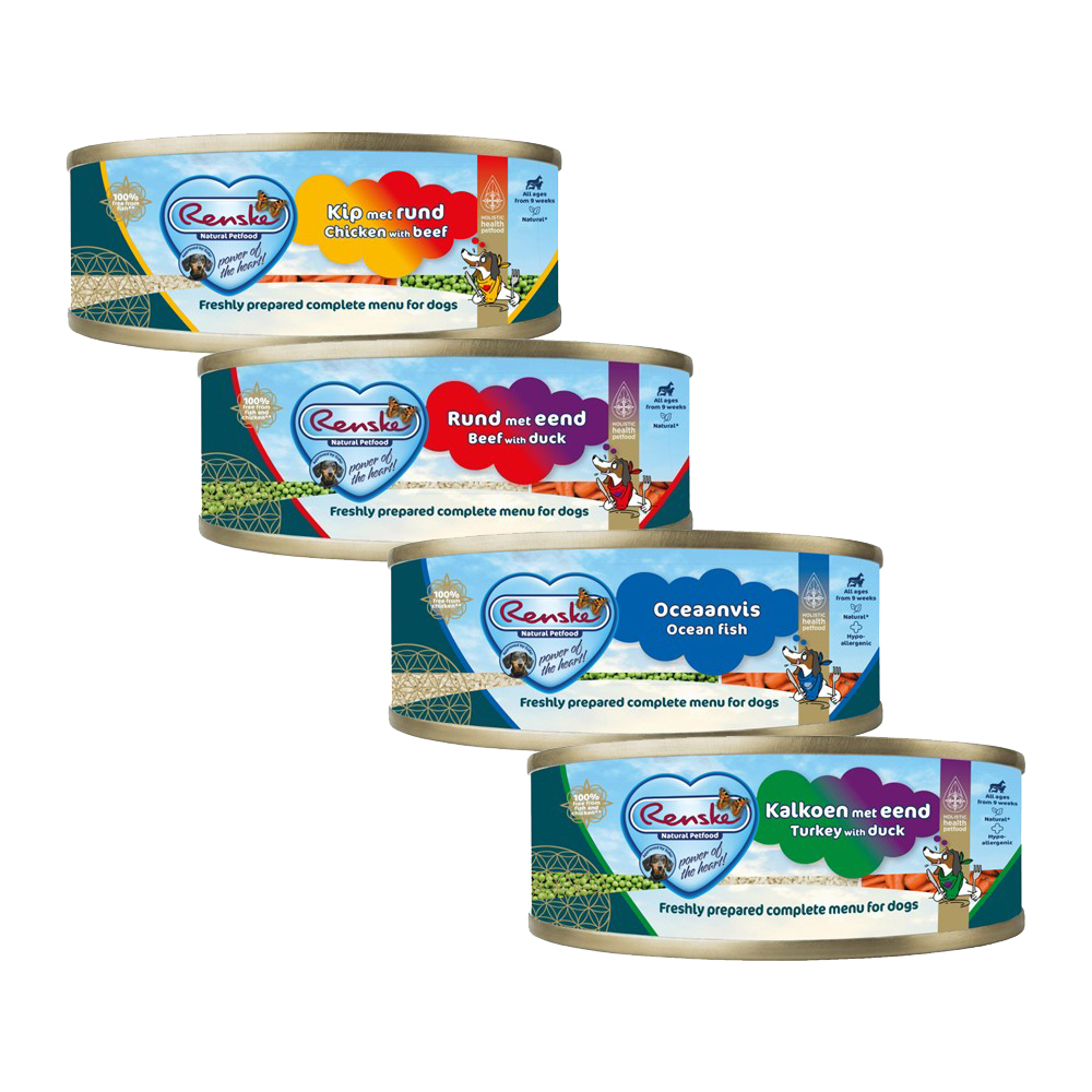 Renske Frisches Hundefutter - Huhn Mit Rindfleisch - 24 X 95 G