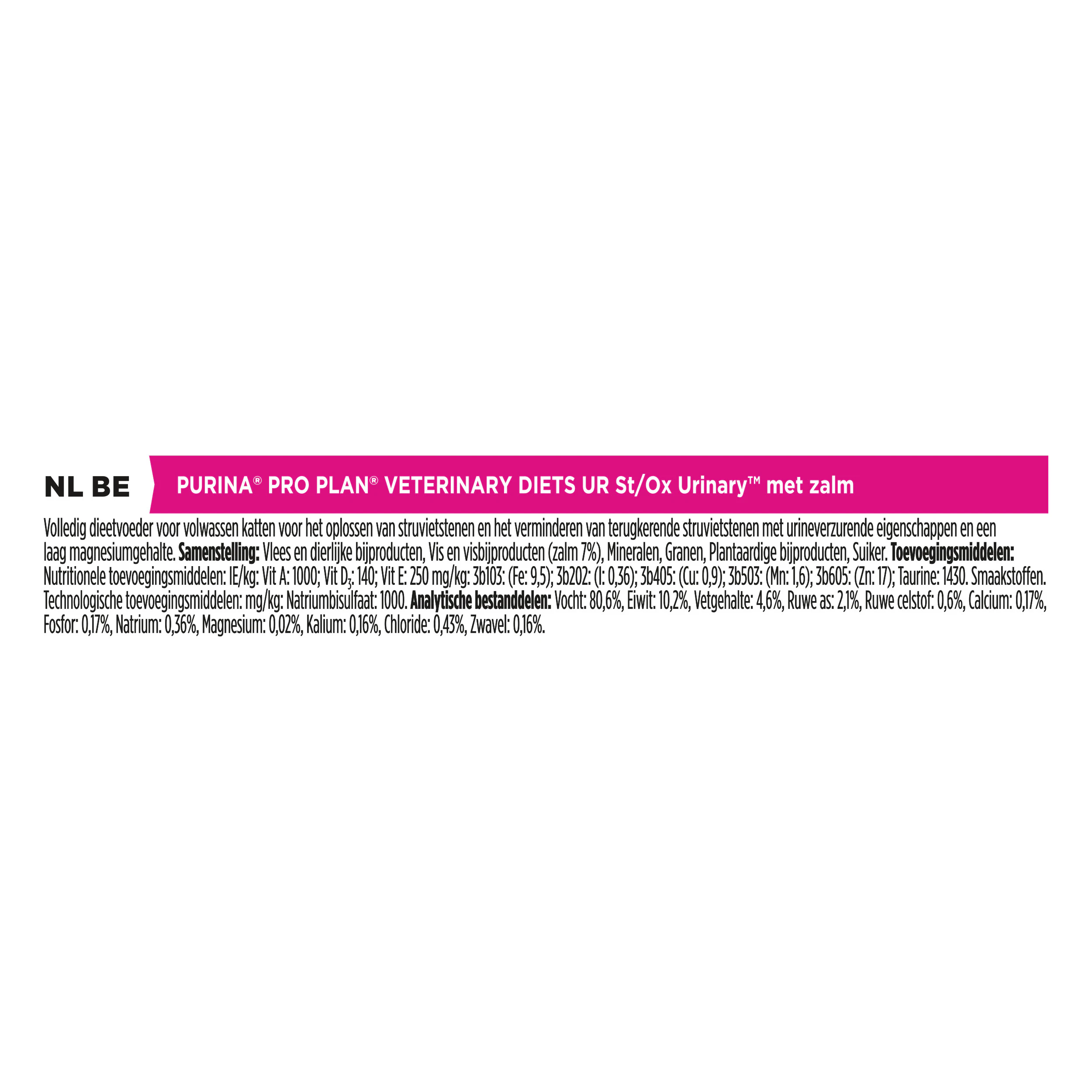 Purina Pro Plan Veterinary Diets UR Urinary - Kat - Pouch Zalm - 10 x 85 g