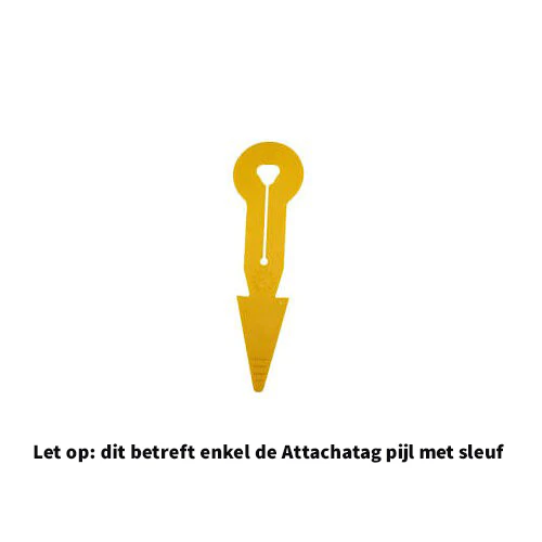Attachatag Pijl met Sleuf voor Auriplak - 10 stuks (zonder Auriplak oorlabel)
