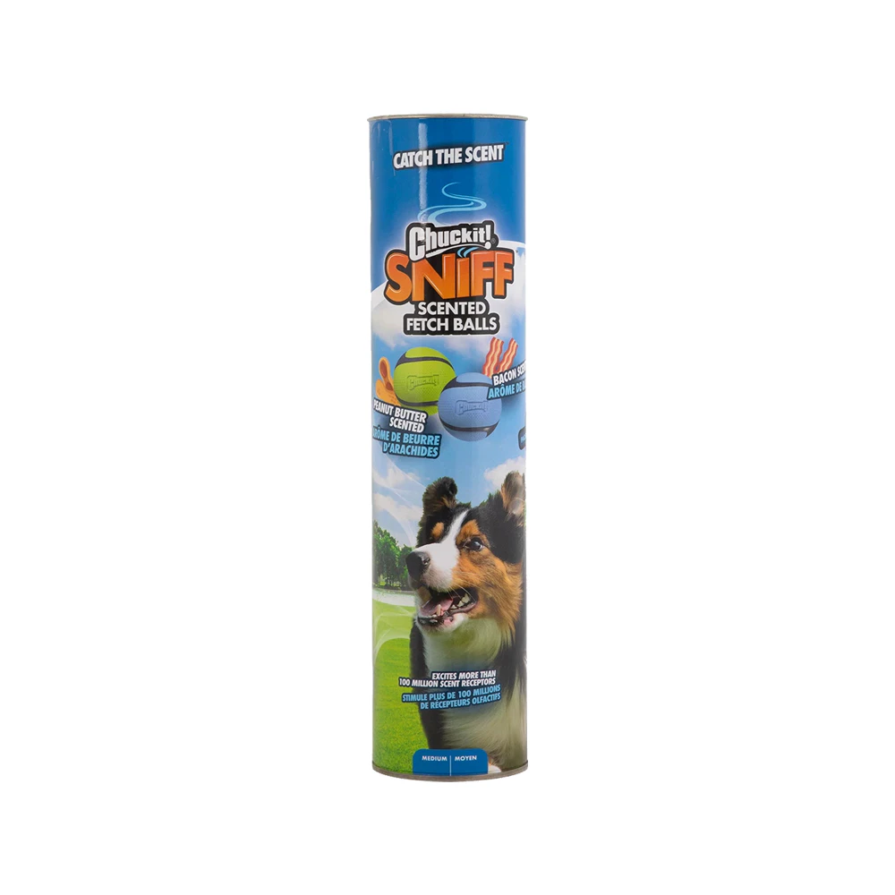 Chuckit! Sniff Fetch Ball - Bacon & Pindakaas - 4-pack