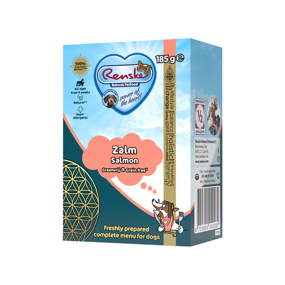 Renske Verse Maaltijd Bezzbożowy Pies - Łosoś - 6 x 185 g