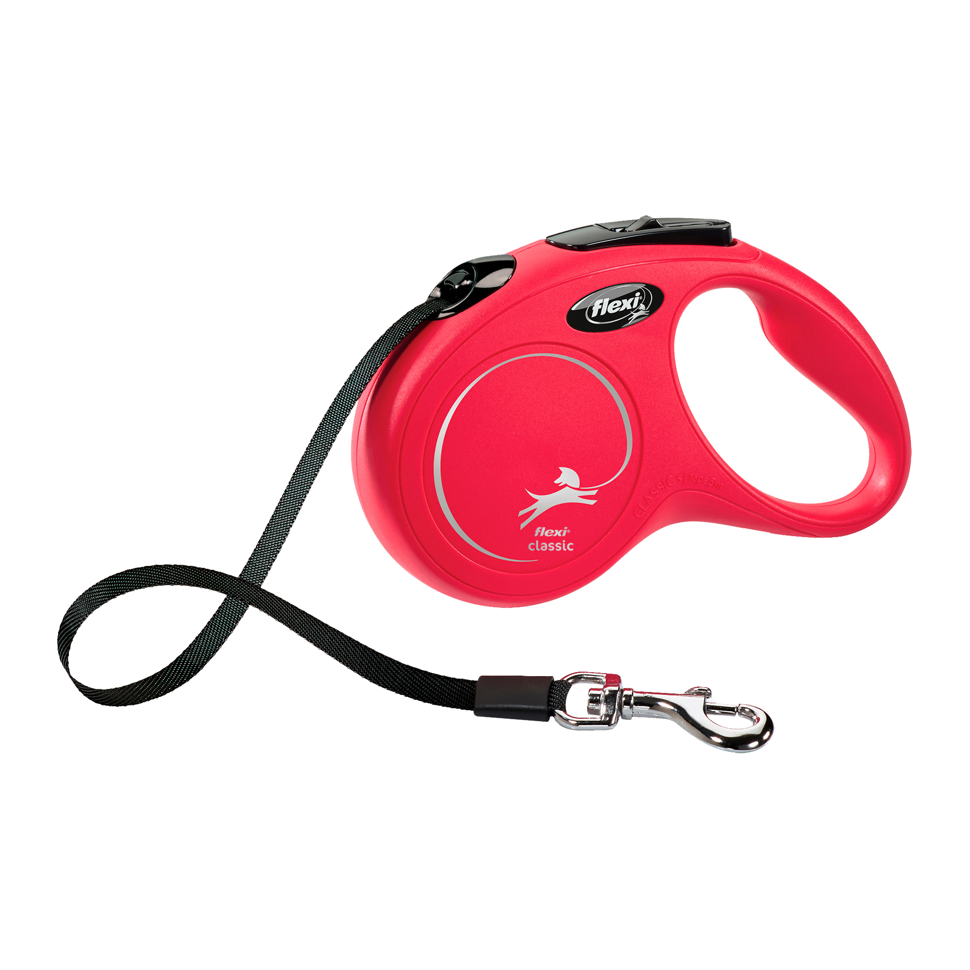 Flexi New Classic Rulleline - Tape Leash - Rød - L
