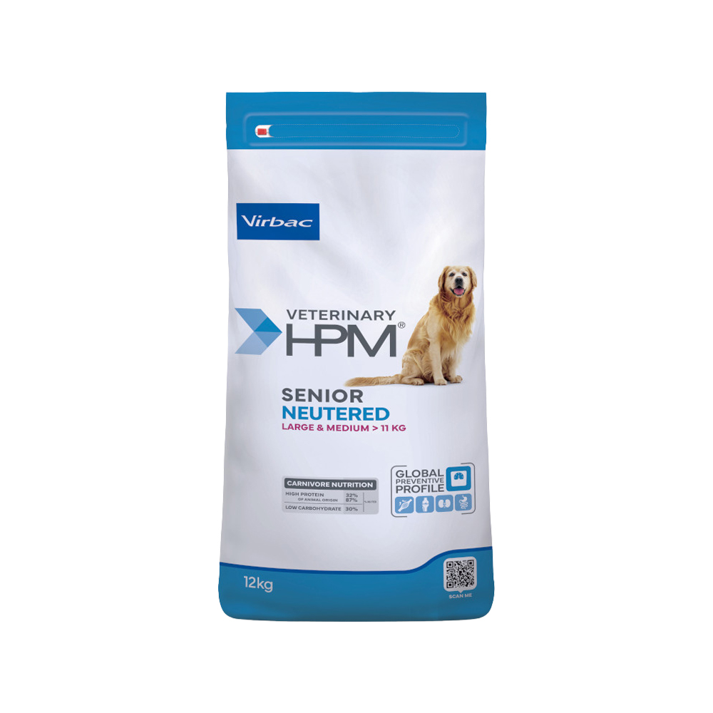 Veterinary HPM - Senior Neutered Dog - Large & Medium Hundefutter - 12 kg