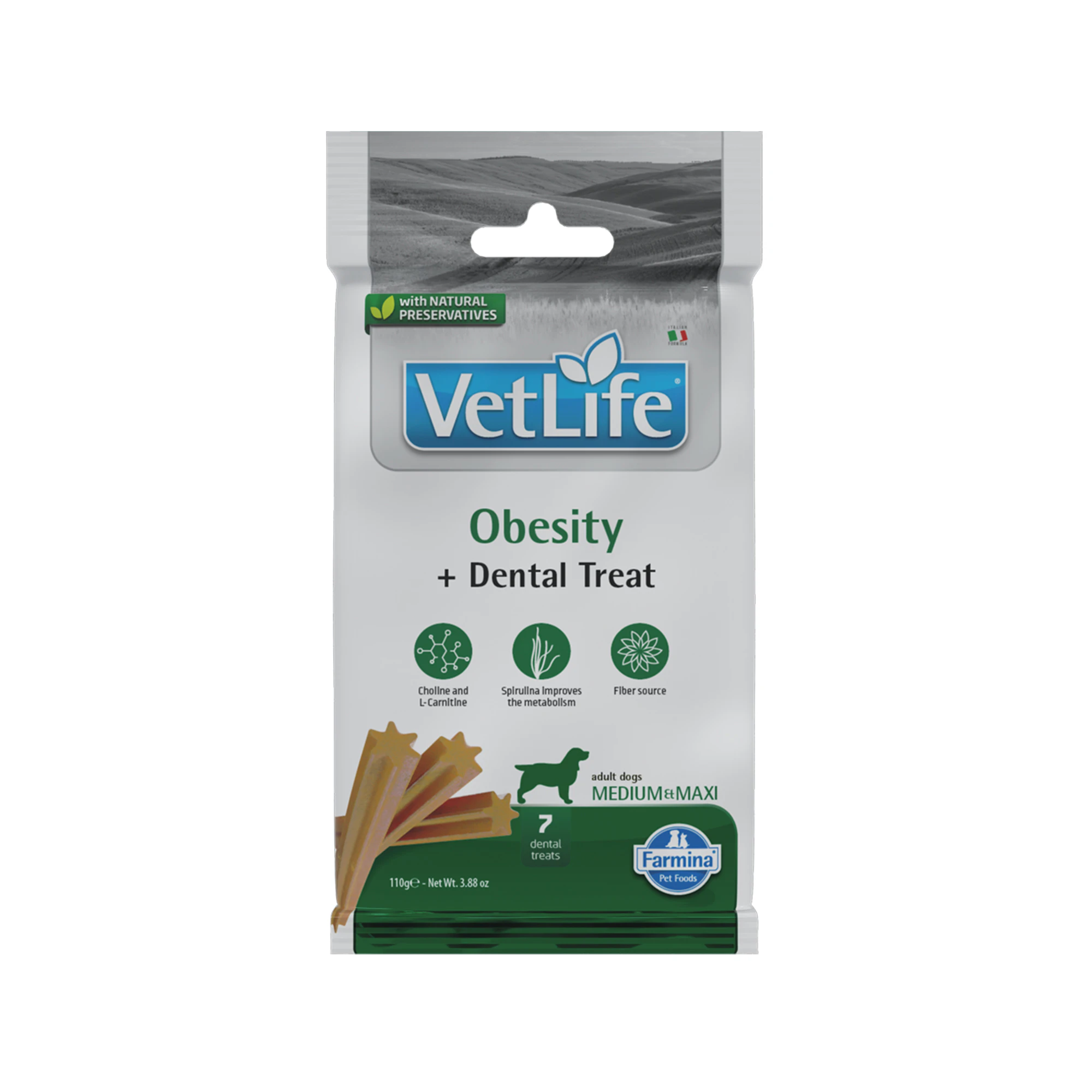 Farmina VetLife Dental Treats Obesity - Medium & Maxi - 110 g