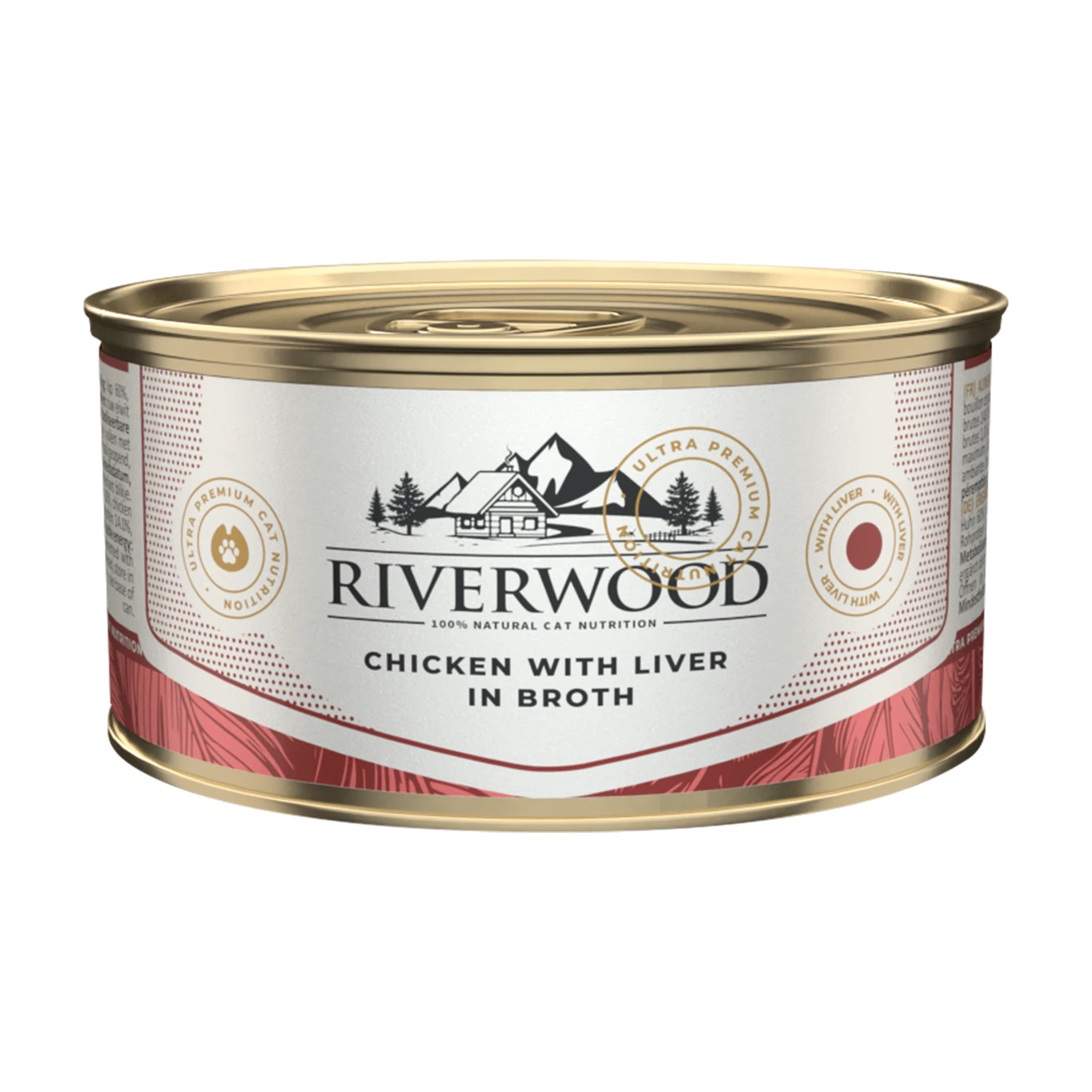 Riverwood Caviar for Cats in Broth - Kip met Lever - 24 x 85 g