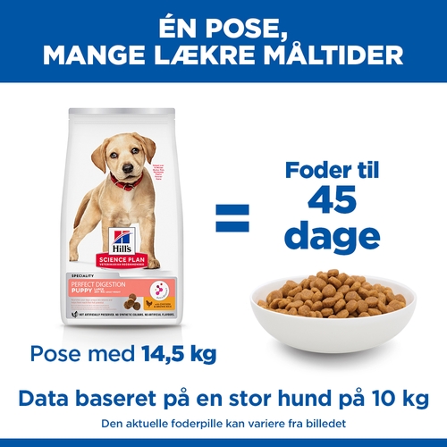 Hill's Science Plan Puppy Perfect Digestion Large Hundefoder