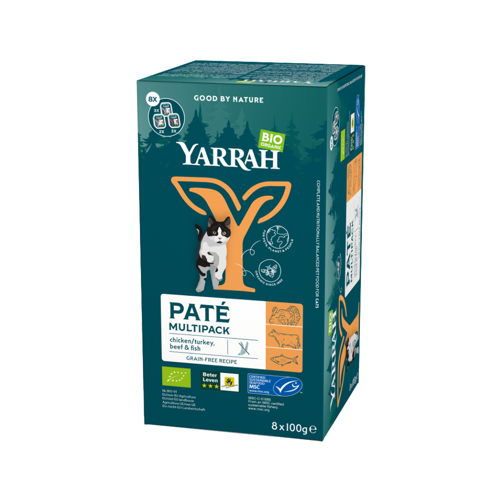 Yarrah Multipack Bio Paté pour Chat - Barquette