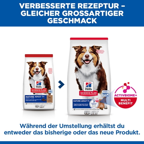 Hill's Science Plan Mature/Adult Active Longevity Medium Hundefutter - Lamm & Reis
