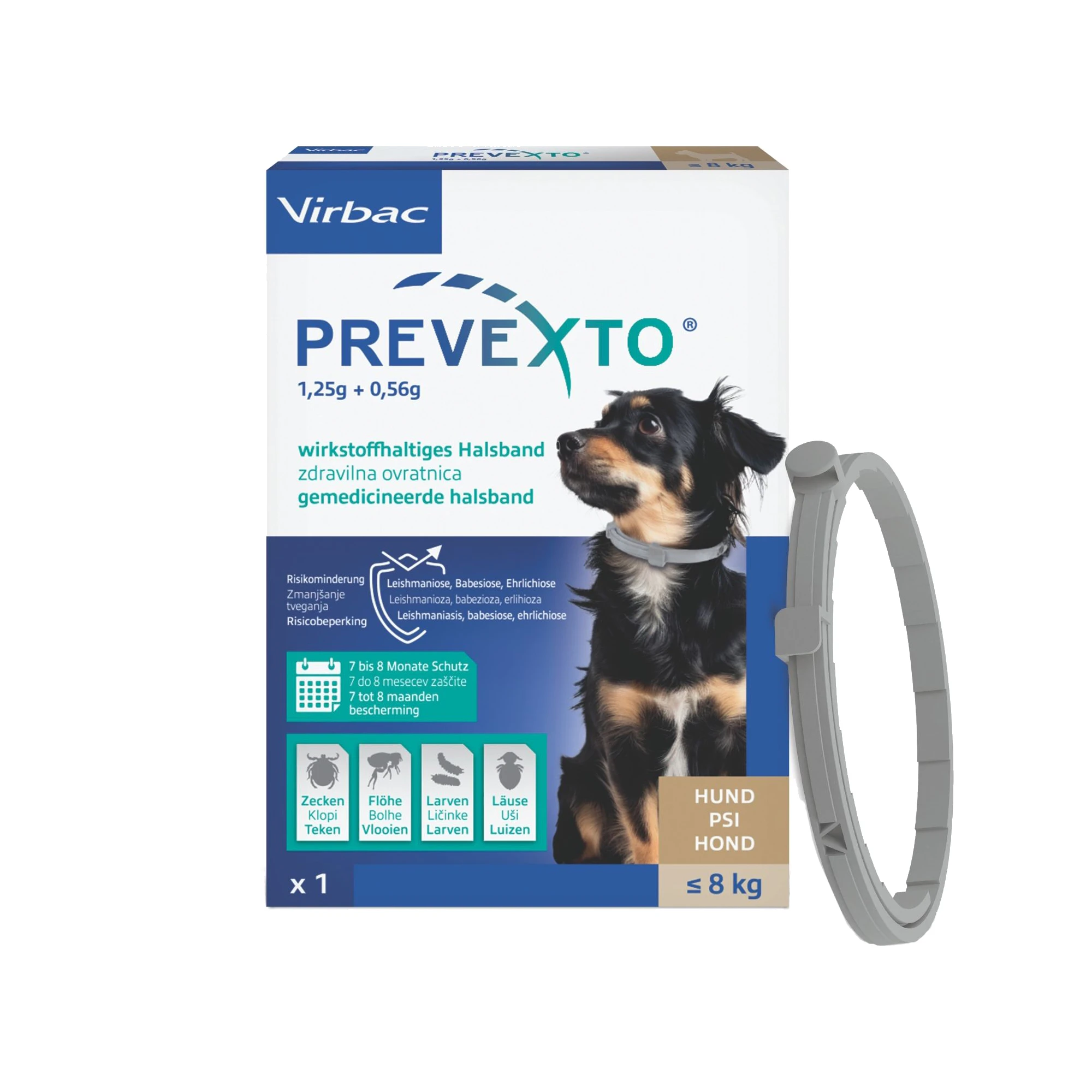 Virbac PreveXto Collare per Cani < 8 kg - 1 pezzo