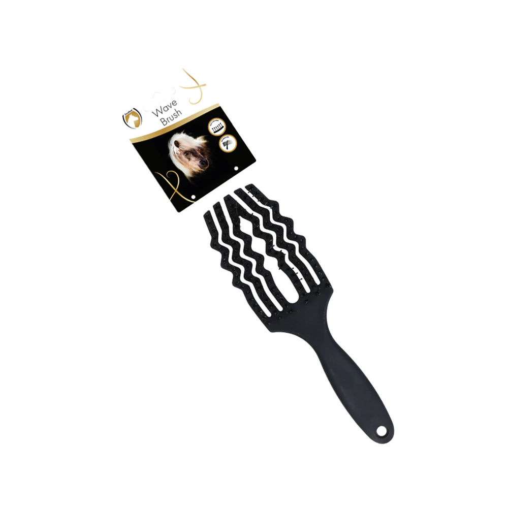 Excellent Horse Wave Brush - Zwart