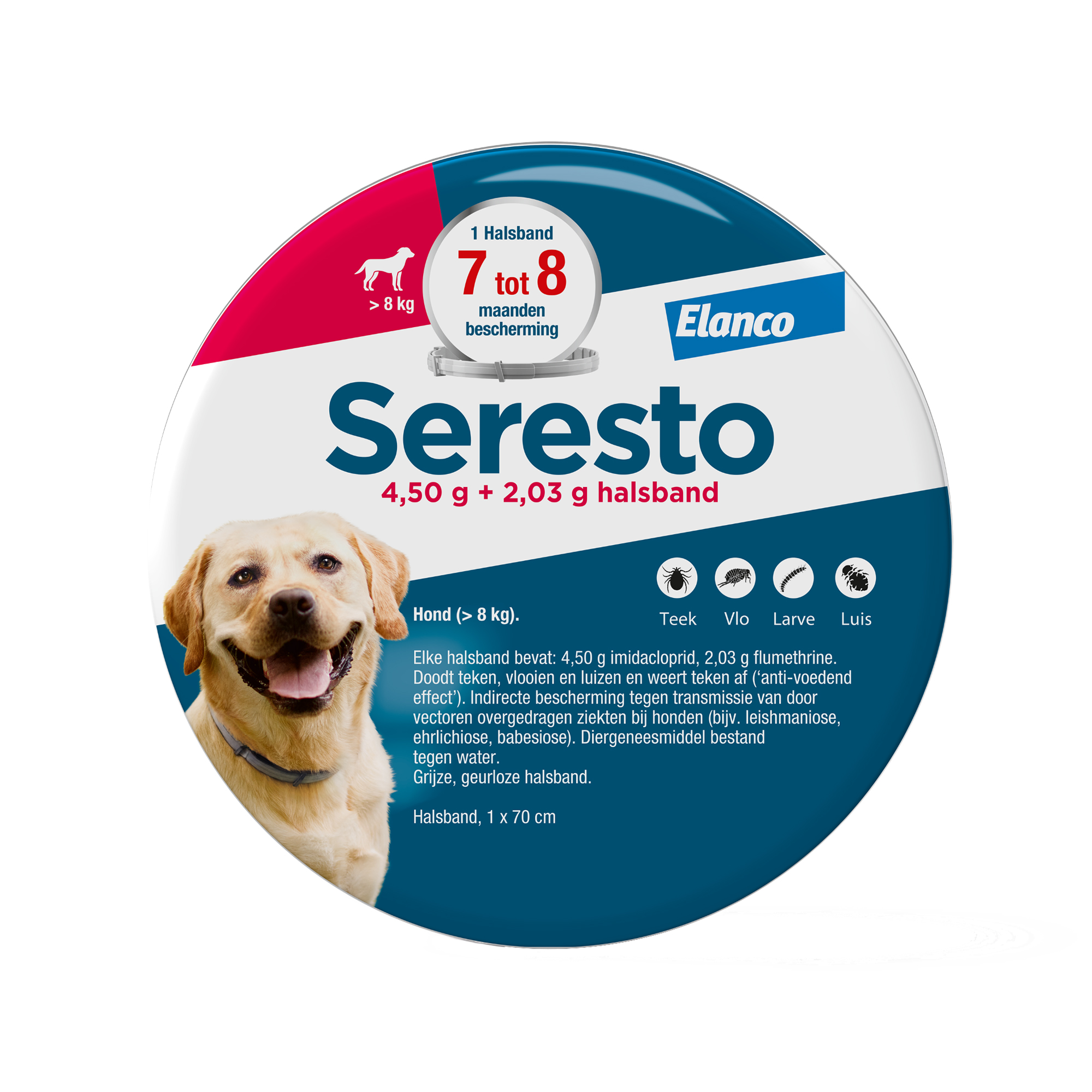 Seresto hond > 8kg - 70 cm