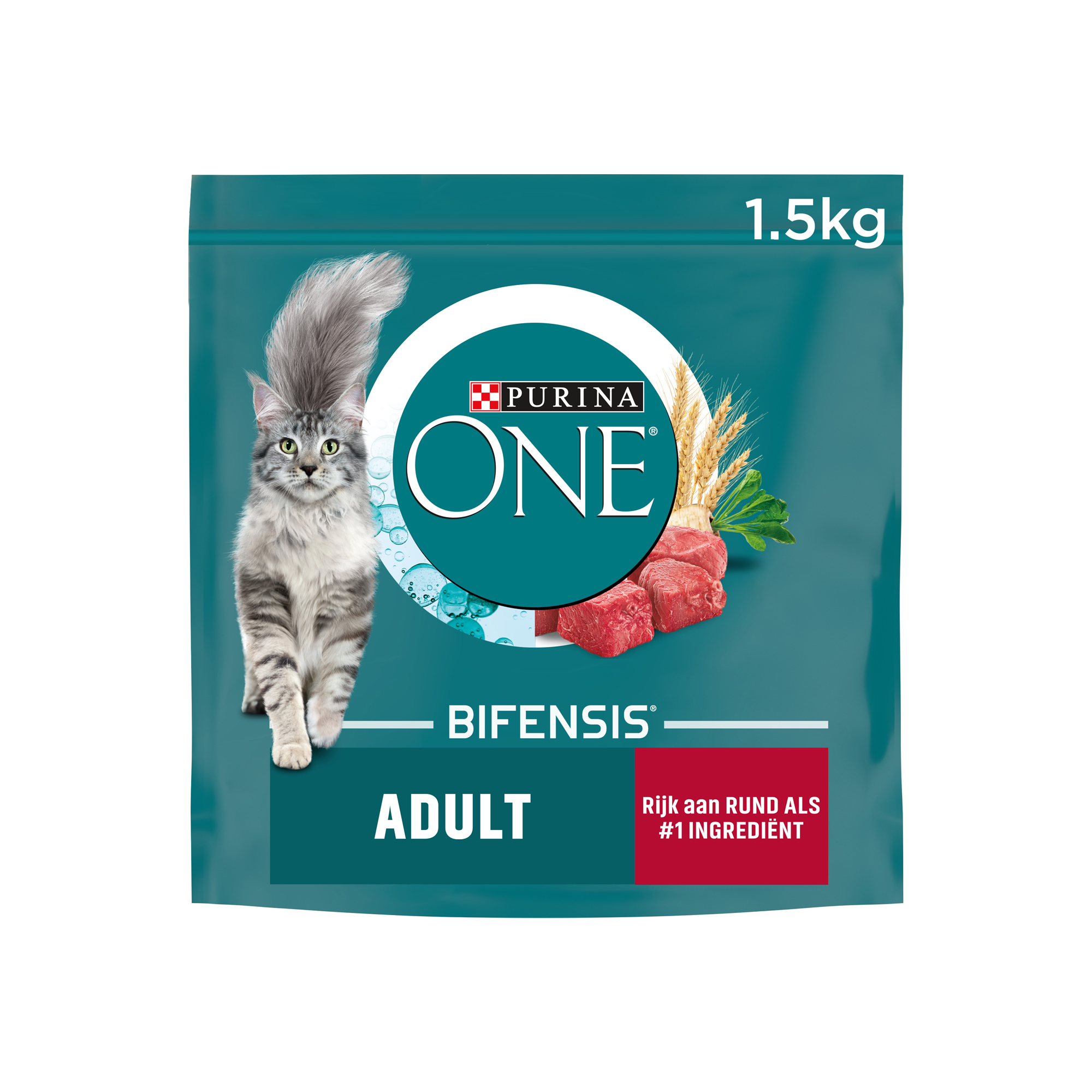 Purina One Adult - Rund en Volkoren Granen - 1,5 kg