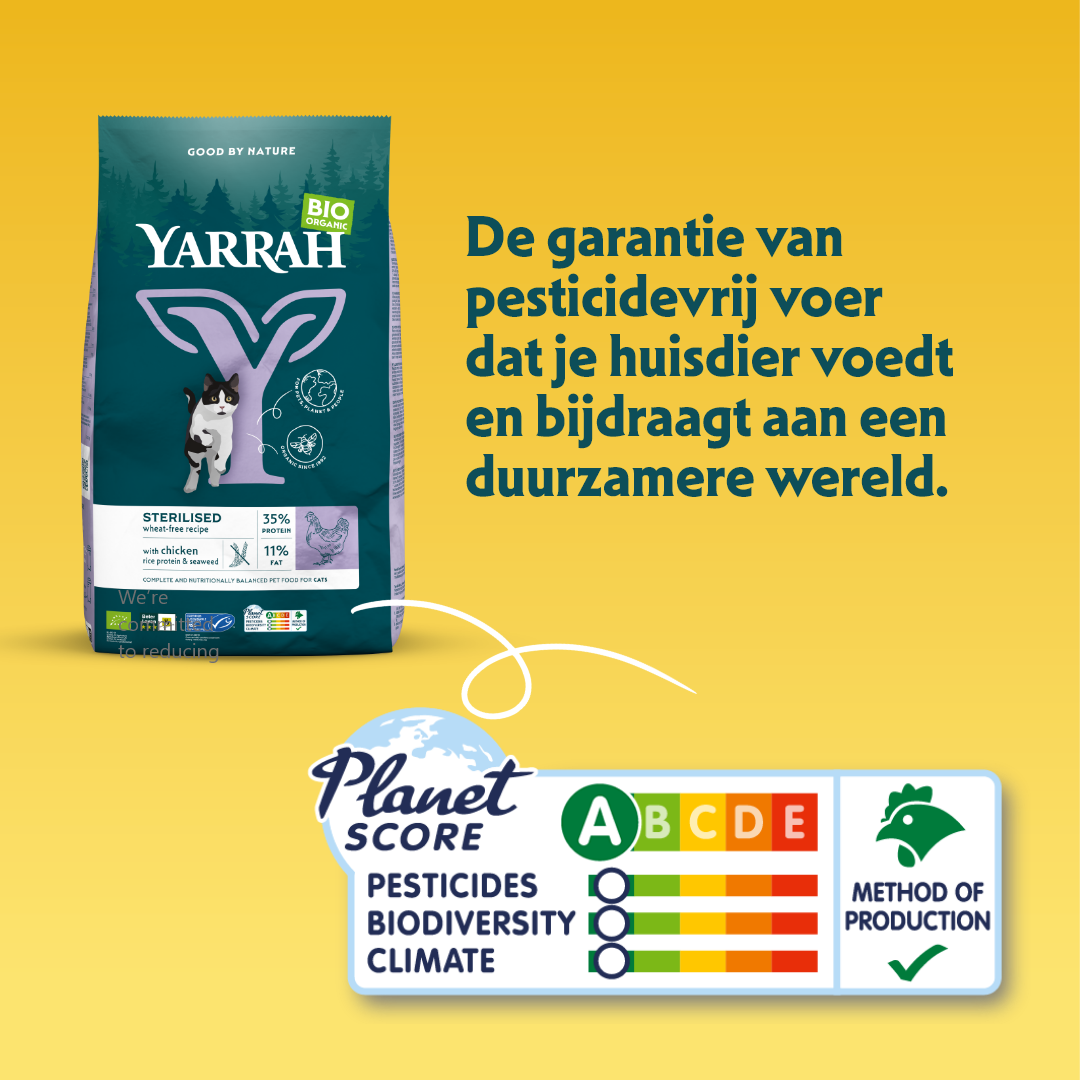 Yarrah - Droogvoer Gesteriliseerde Kat Tarwevrij Bio