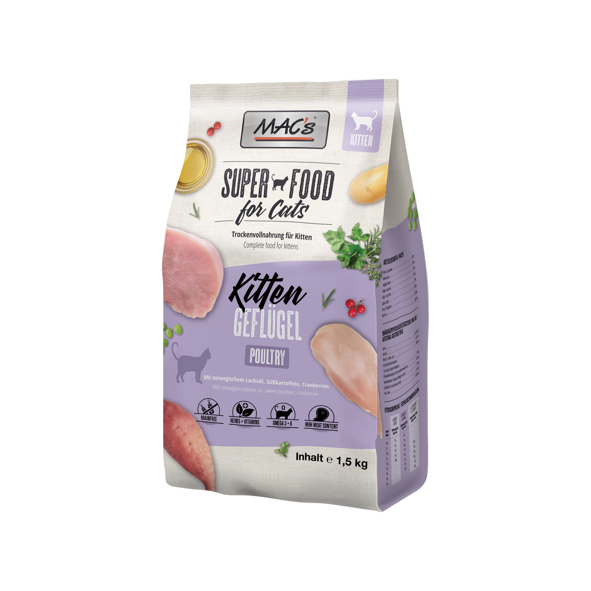 MAC's Kitten Katzenfutter - Geflügel - 1,5 kg