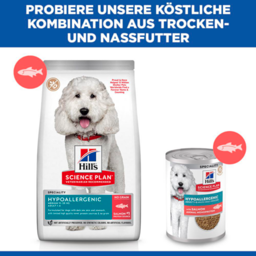 Hill's Science Plan Hypoallergenic Adult Hundefutter Lachs – Dose