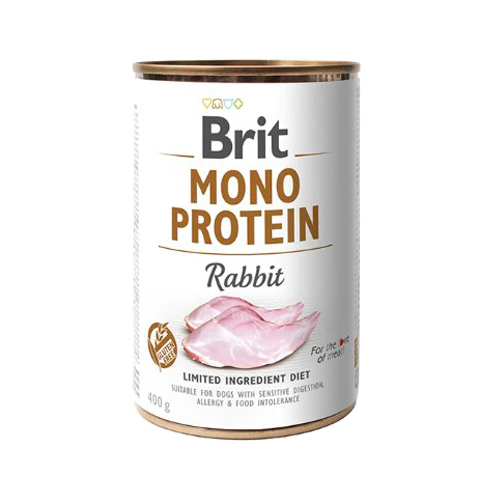 Brit Mono Protein Cans - Dog - Rabbit - 6 x 400 g