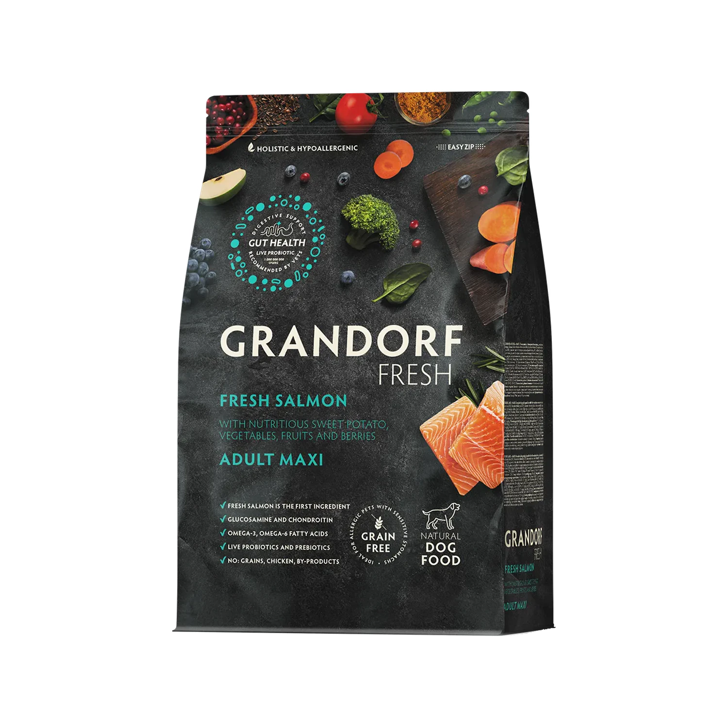 Grandorf Maxi Breeds Adult - Łosoś - karma dla psów