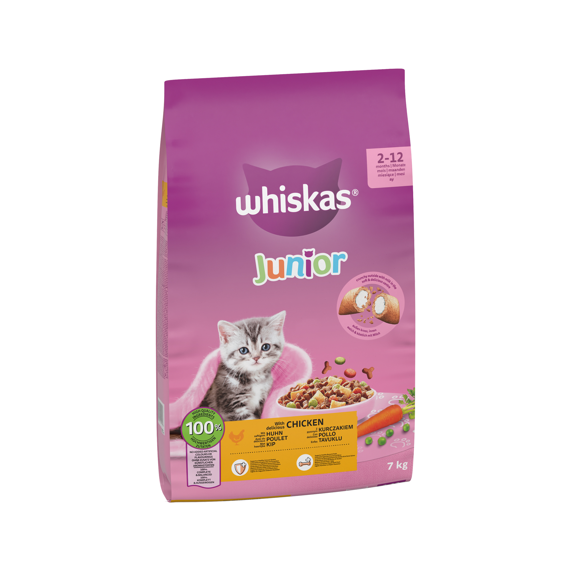 Whiskas Junior Kattenbrokken - Kip - 7 kg