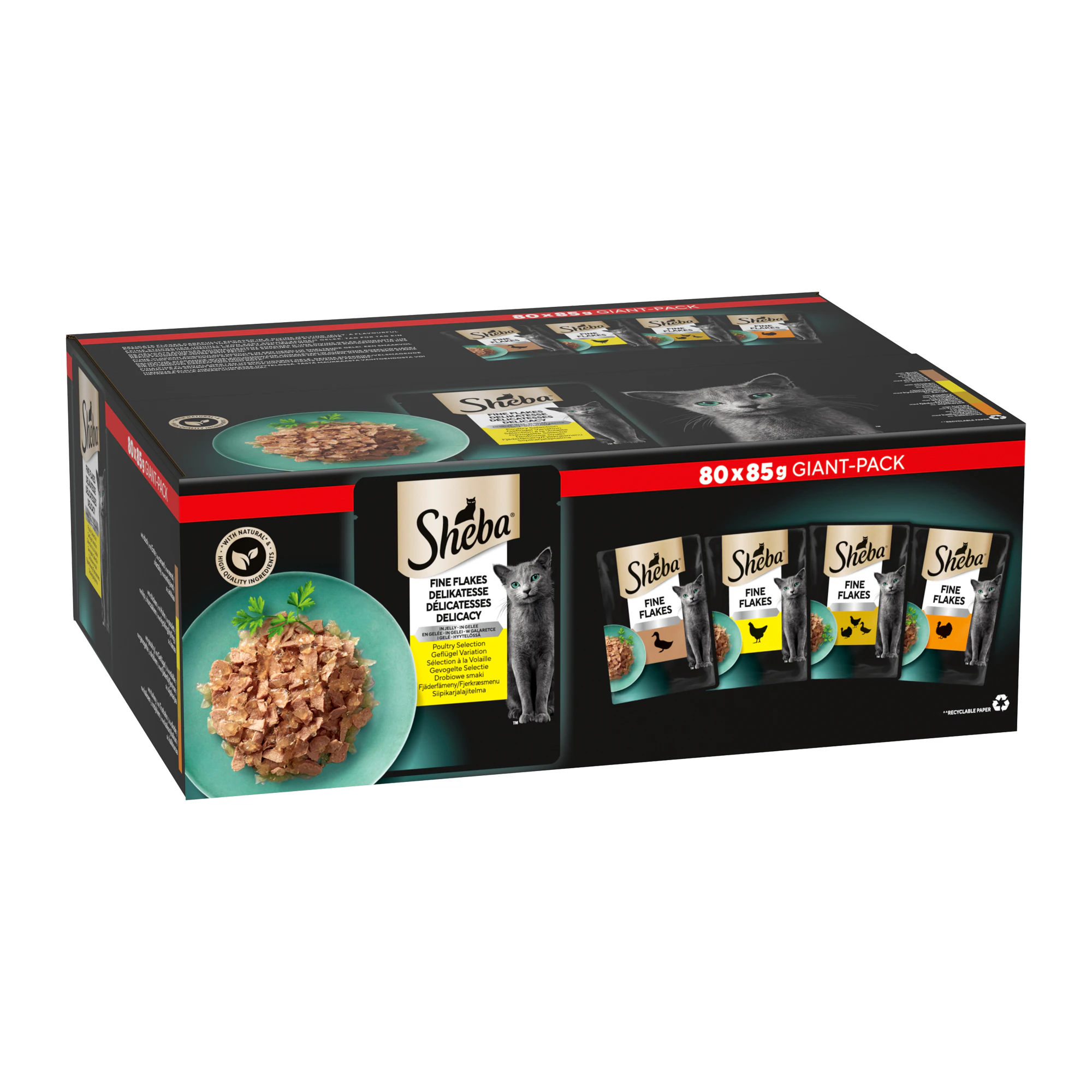 Sheba Delicatesse in Gelei Drób - Giant-Pack - 80 x 85 g