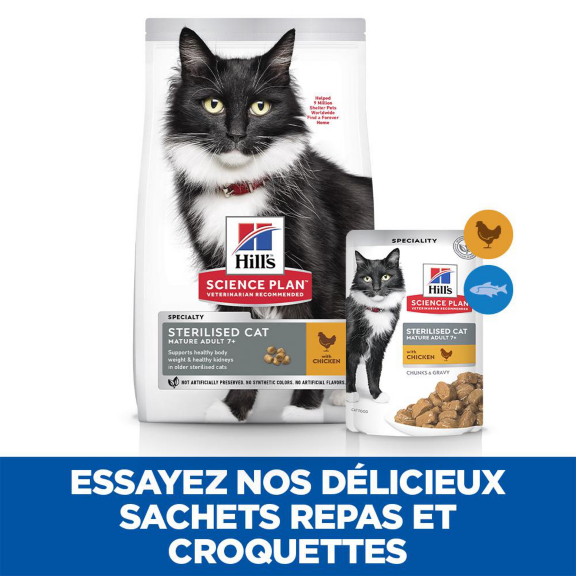 Hill's Science Plan Mature Adult - Sterilised - Favourite Selection - Sachet Repas