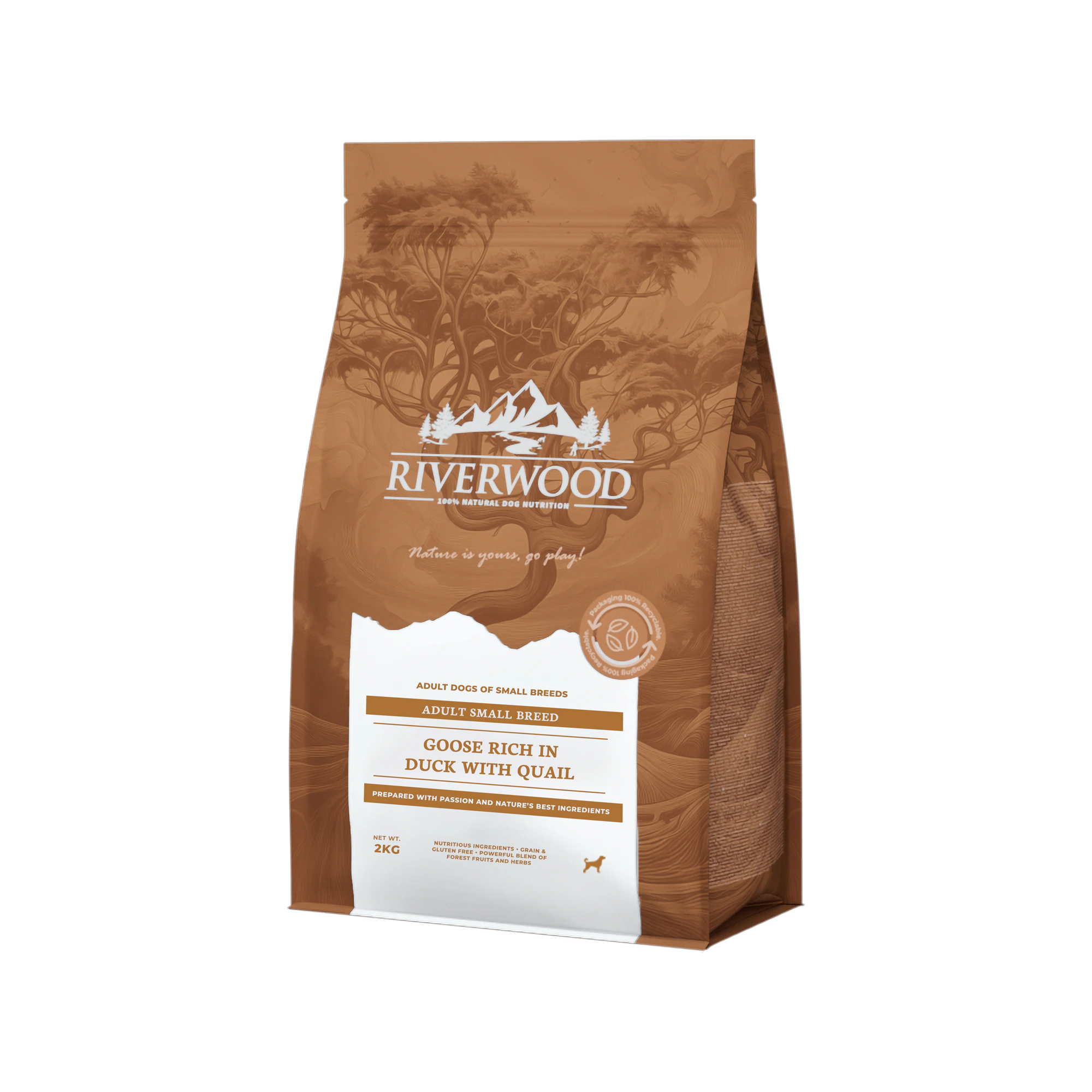 Riverwood Small Breeds Adult Dog - Goose & Duck with Quail - 2 kg