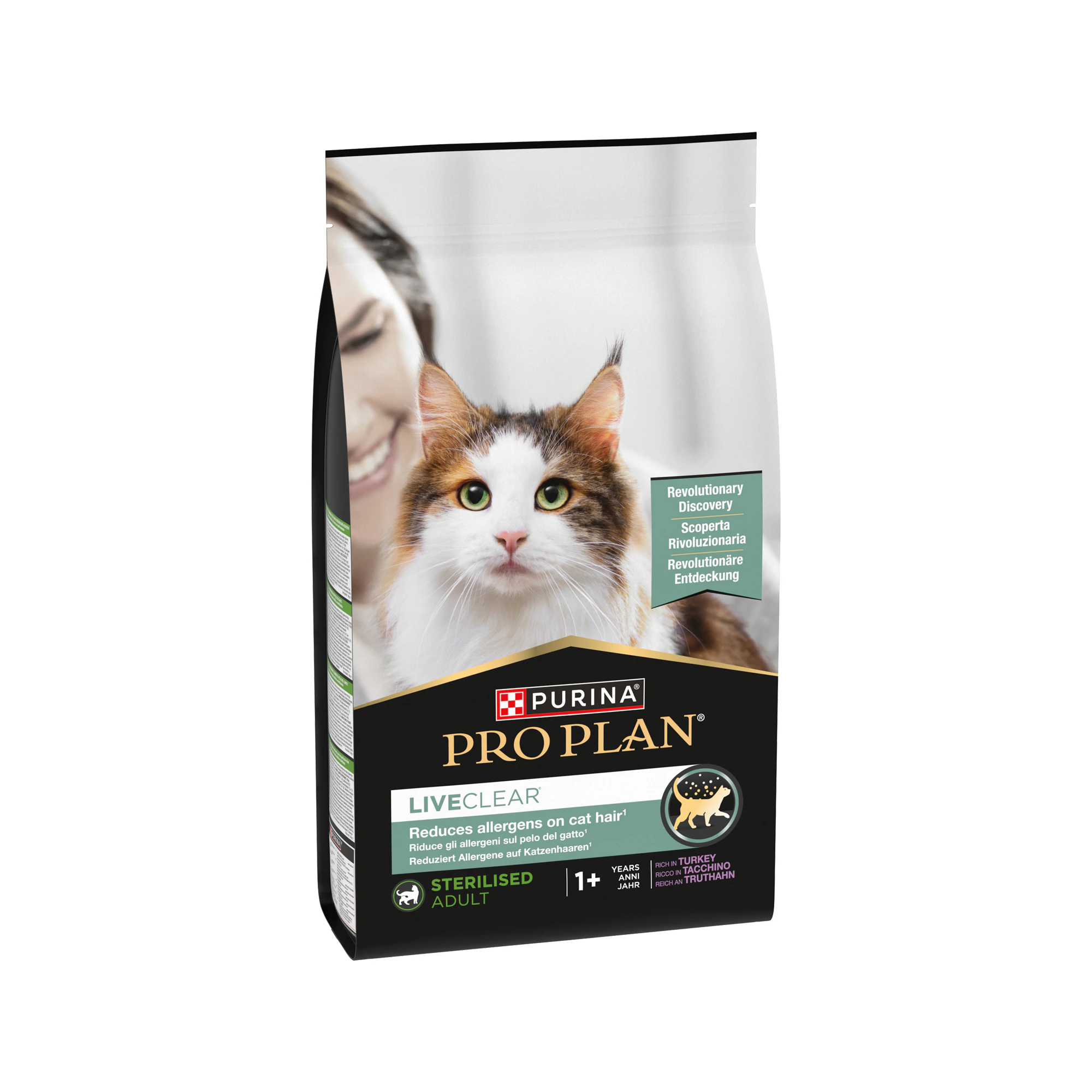 Purina Pro Plan LiveClear Sterilised Cat Food Adult 1+ Years - Kalkoen