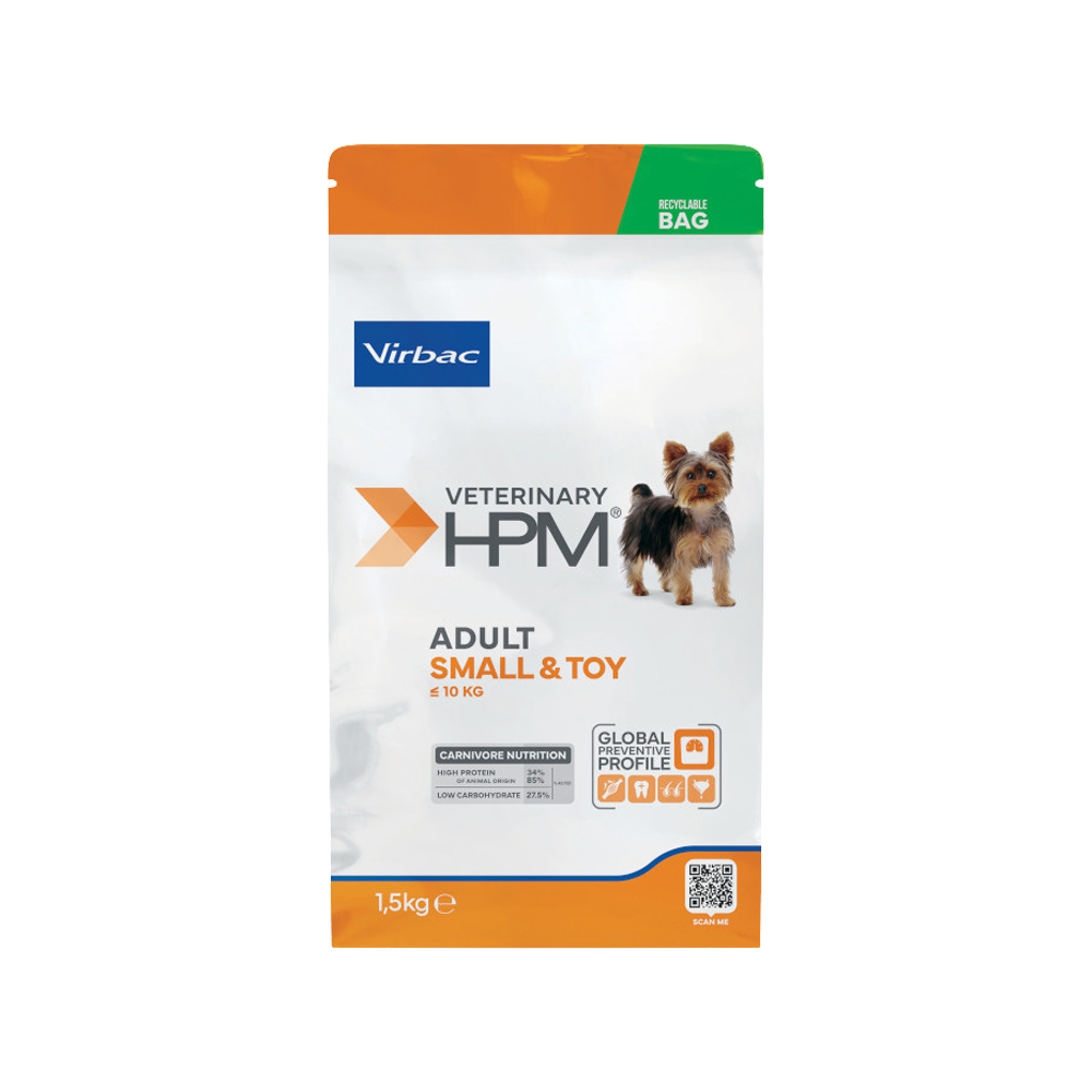 Veterinary HPM - Adult Dog - Small & Toy Hundefutter - 1,5 kg