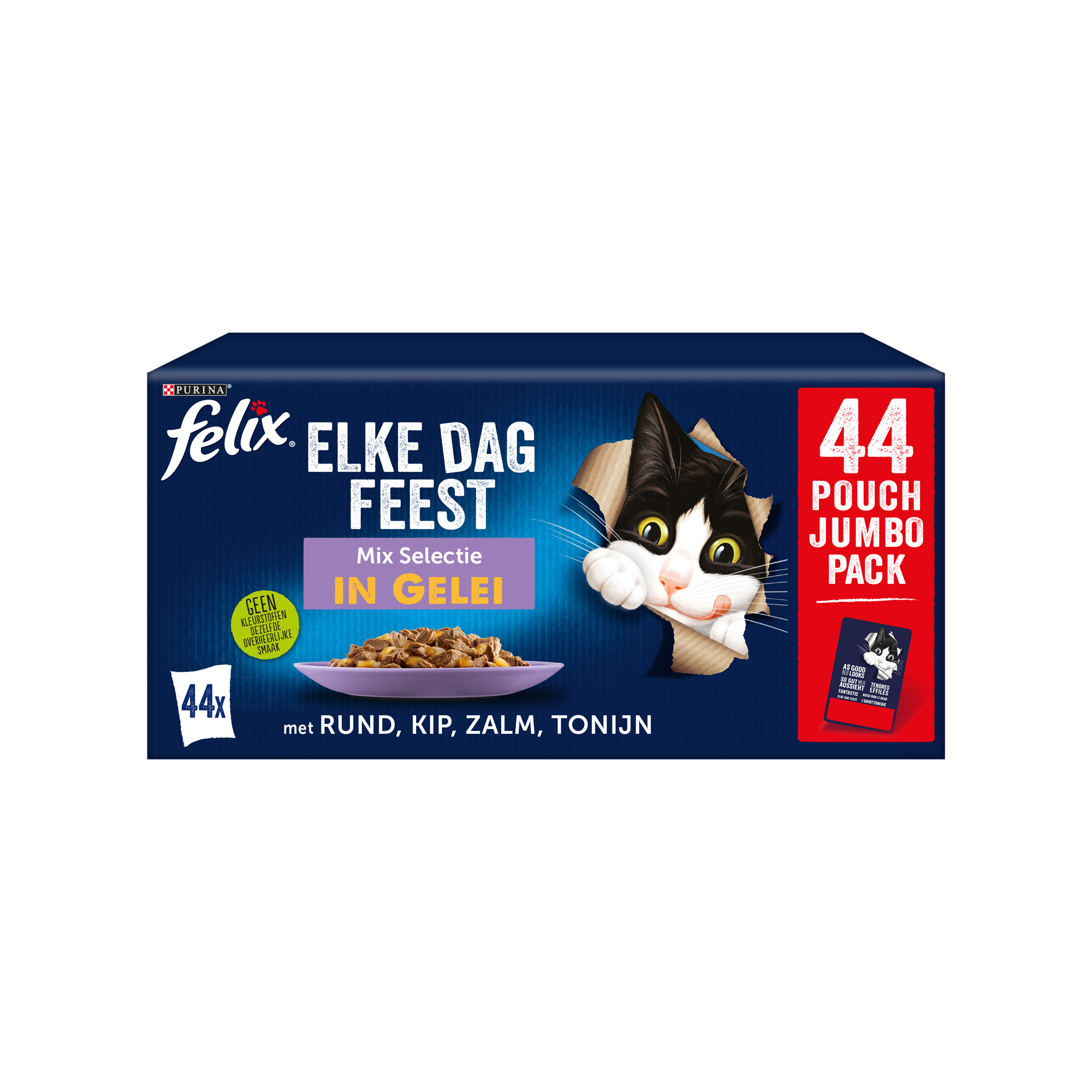 Purina Felix Jeden Tag Partei - Auswahl mischen in Gelee - 44 x 85 g