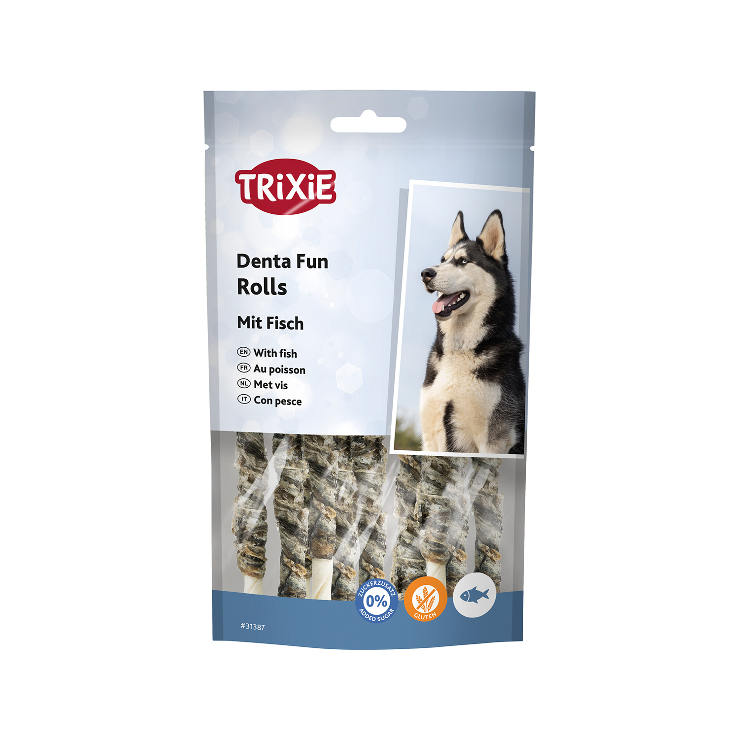 Trixie Denta Fun Fish Chewing Rolls
