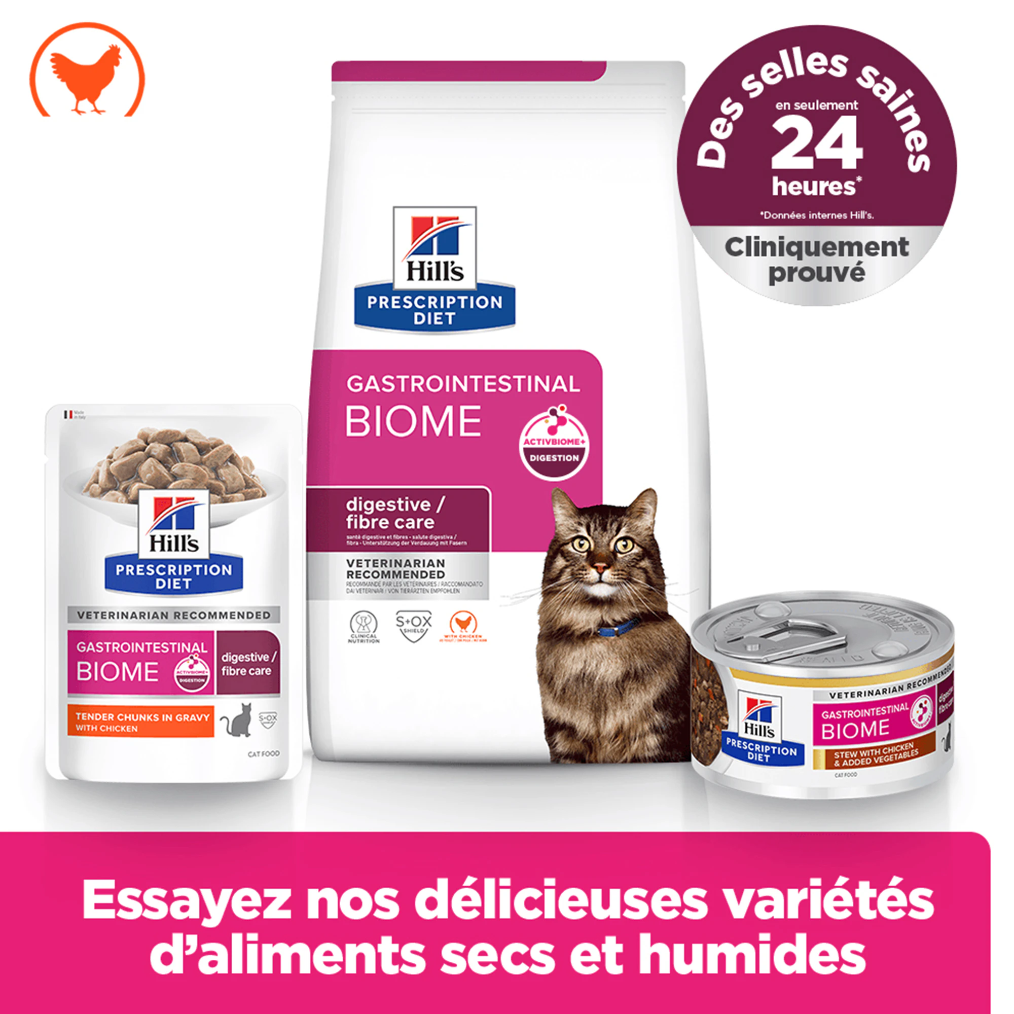 Hill's Prescription Diet - Gastrointestinal Biome - Félin - Pâtée