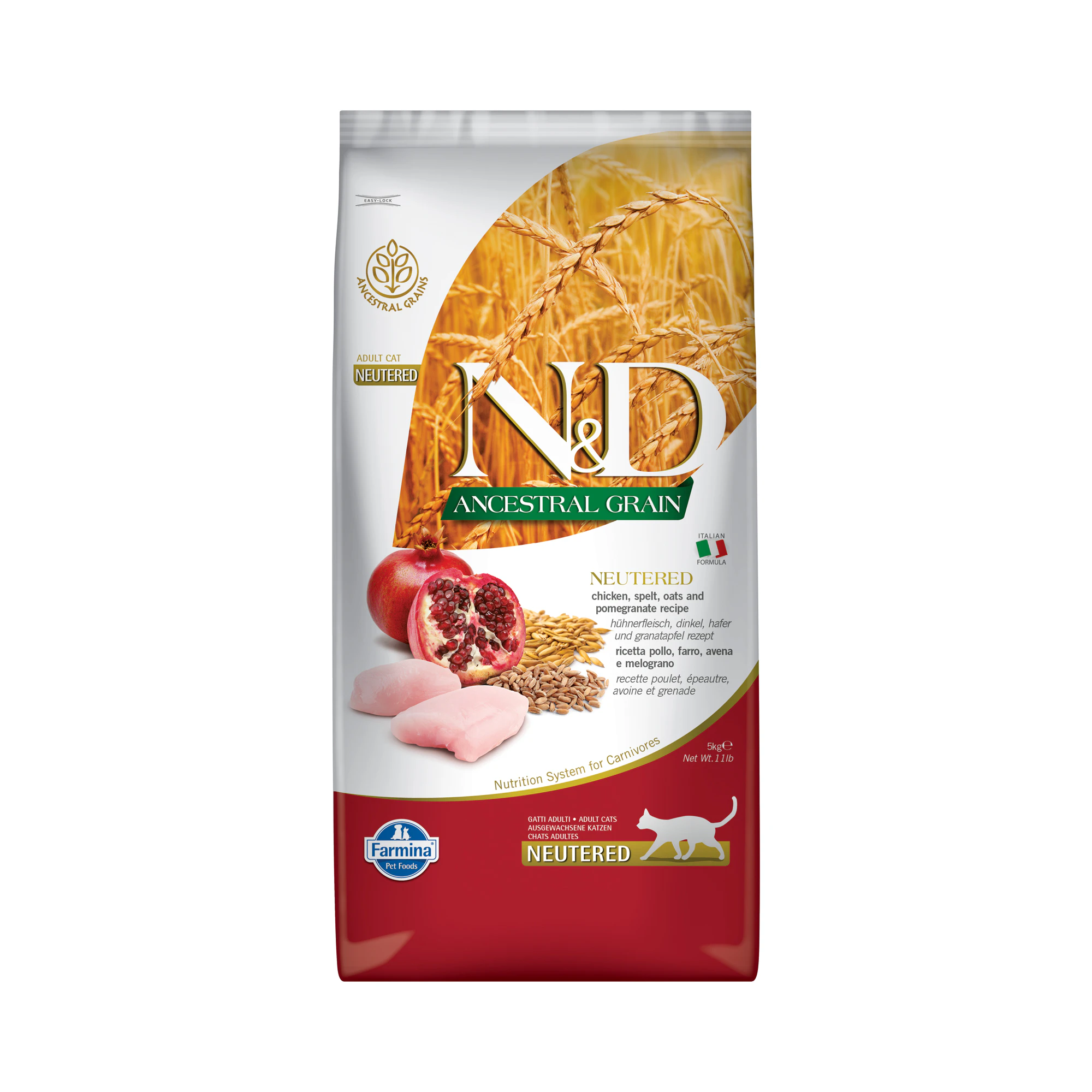 Farmina N&D Ancestral Grain Adult Neutered Cat - Chicken
