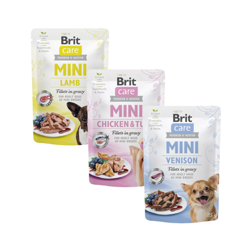 Brit Care Adult Mini Dog - Fillets in Gravy - Kip en tonijn