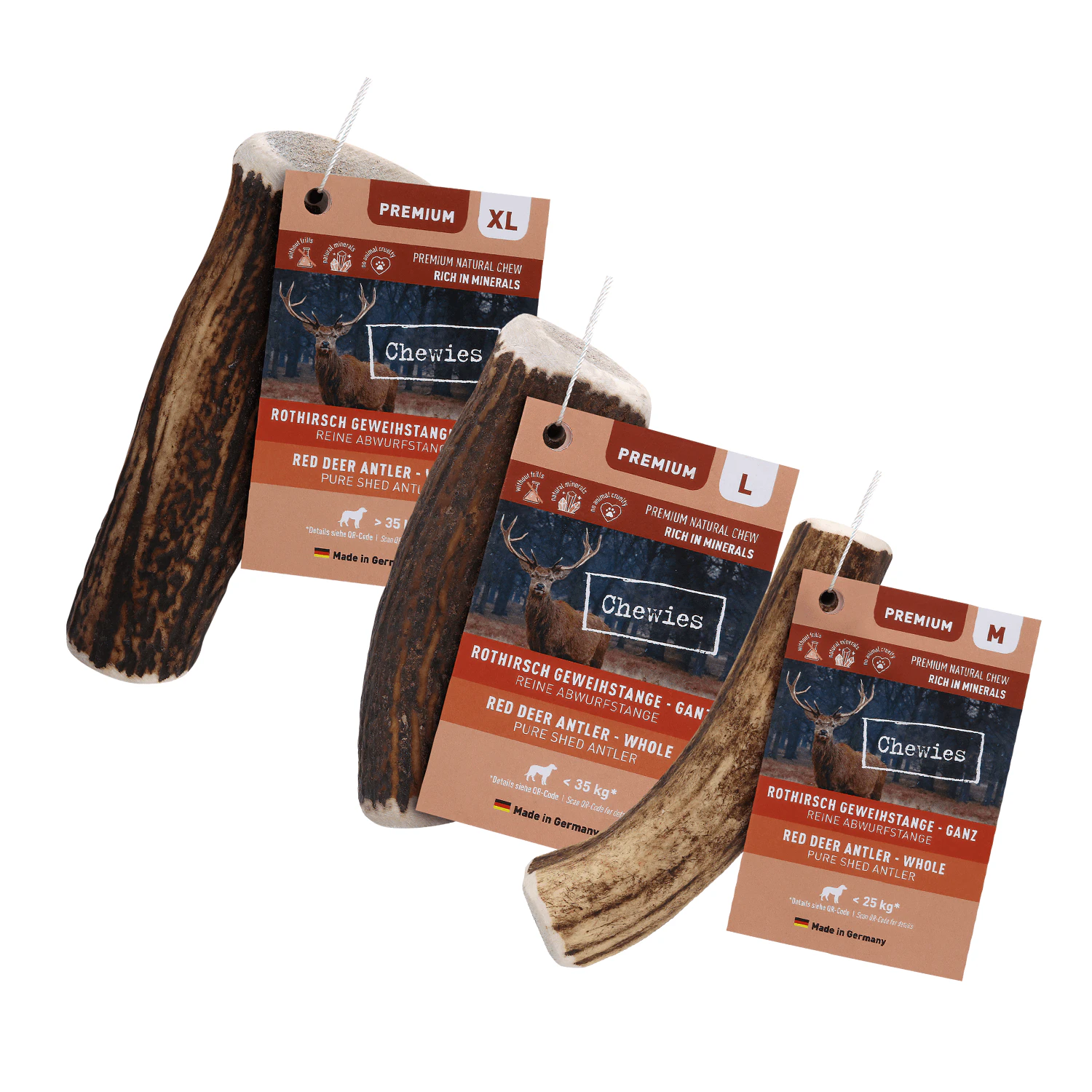 Chewies Corno di cervo rosso intero