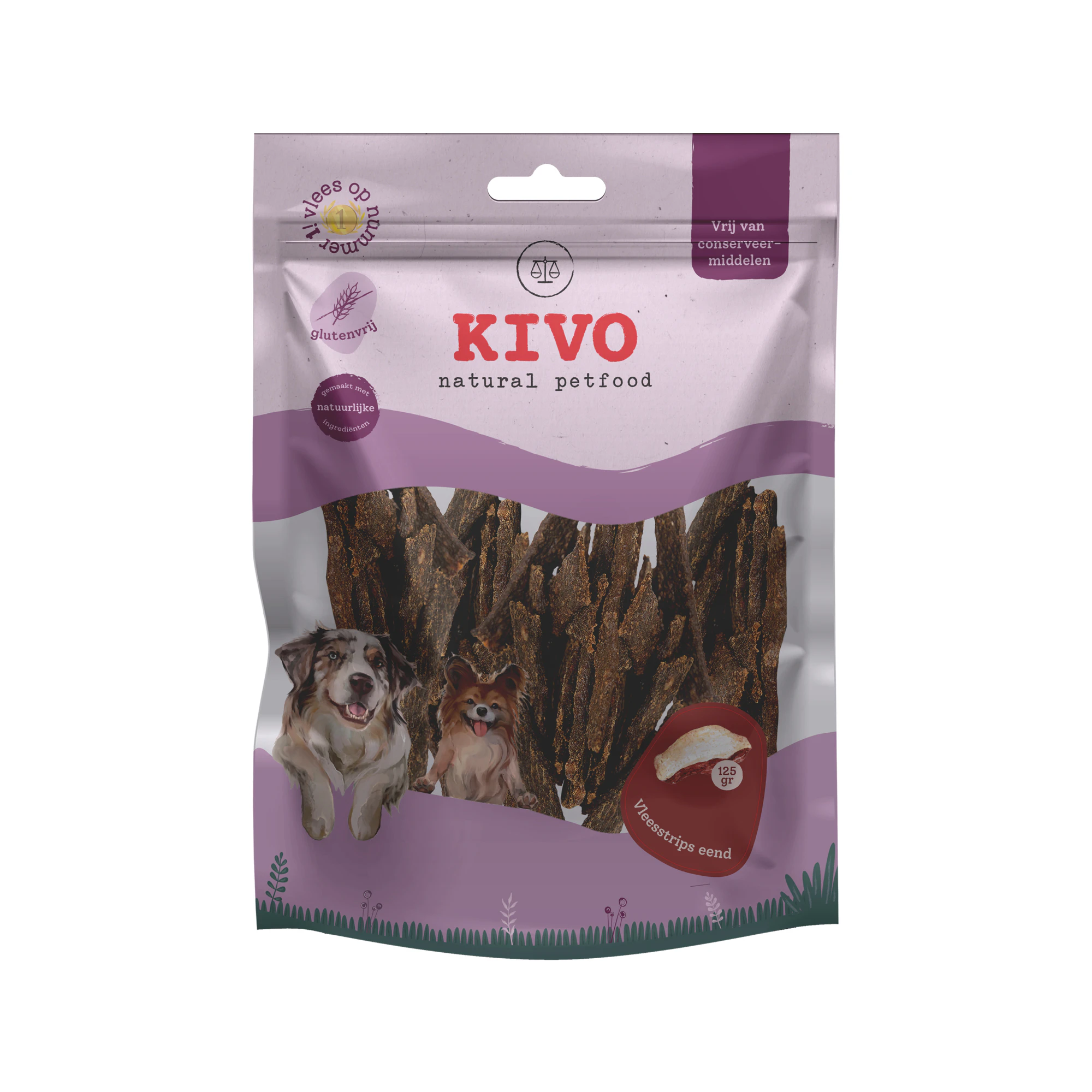 Kivo Meat Strips Duck- 2 x 125 g