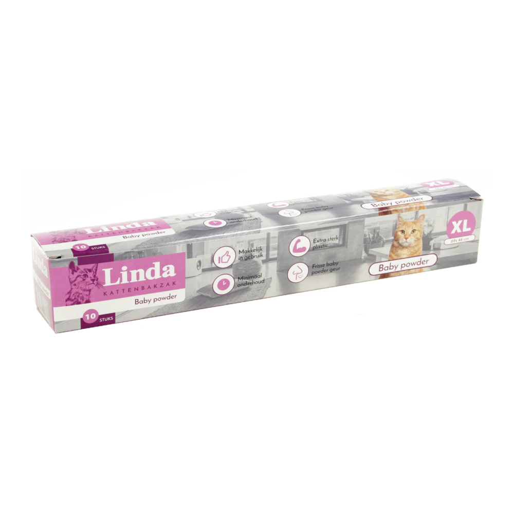 Linda Katzentoilettenbeutel Babypuder - XL - 10 Stück