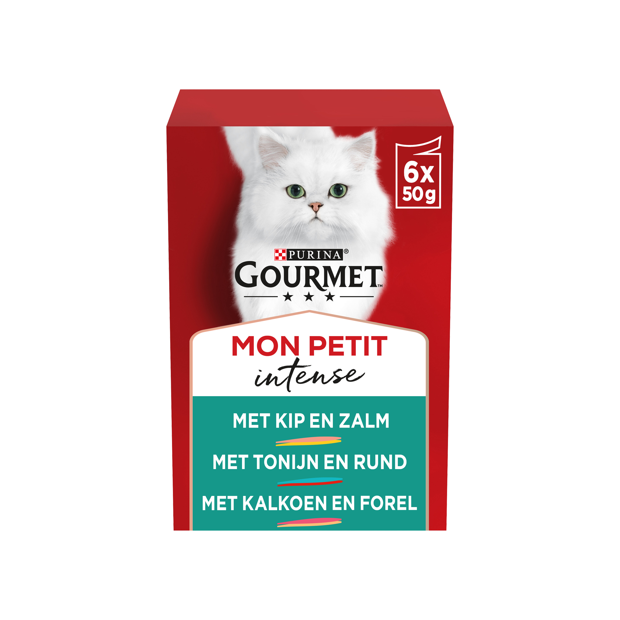 Purina Gourmet Mon Petit DUO - Kip&Zalm, Tonijn&Rund, Kalkoen&Forel - 6 x 50 g