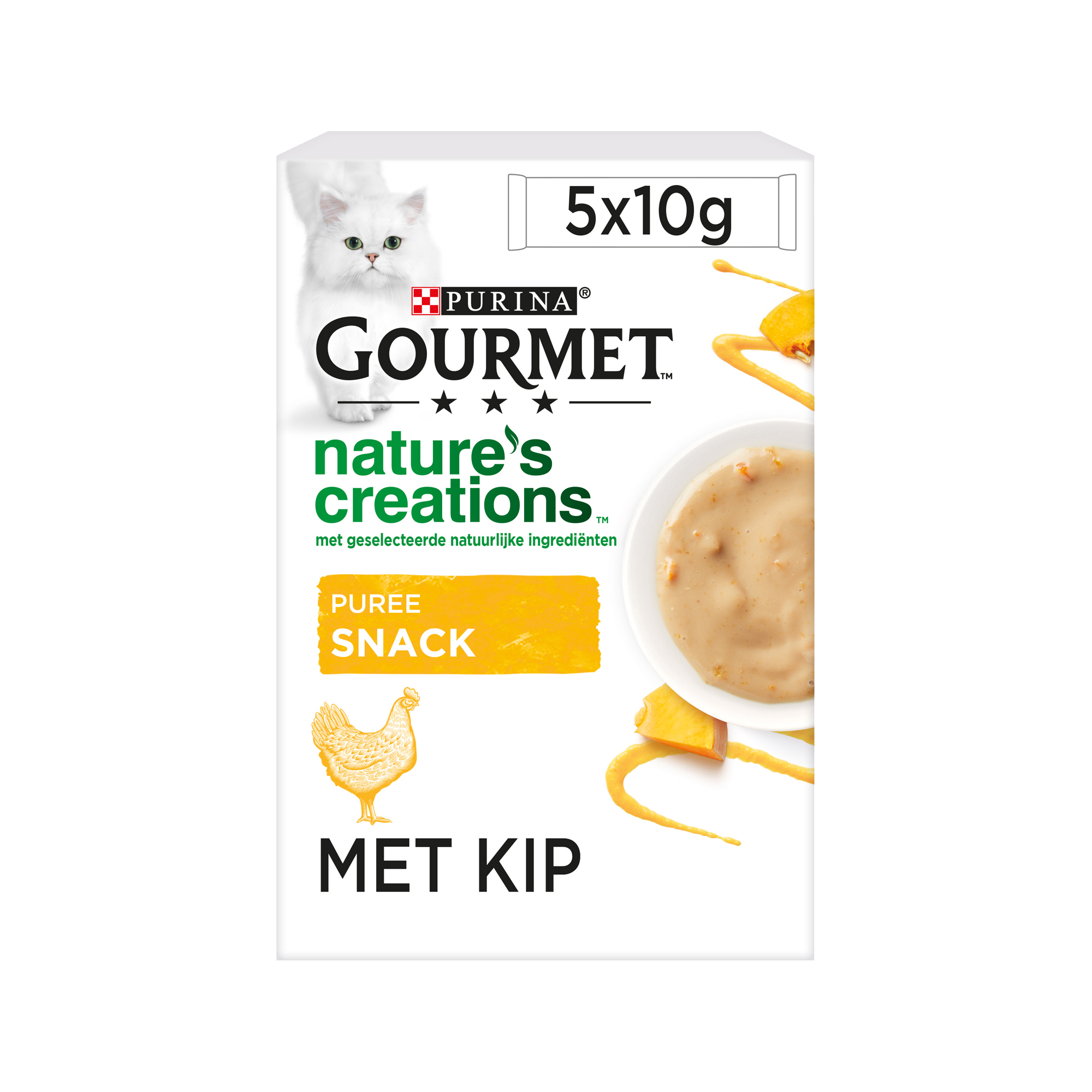 Gourmet Nature's Creations Exquisite Puree Kip & Pompoen - 5 x 10 g