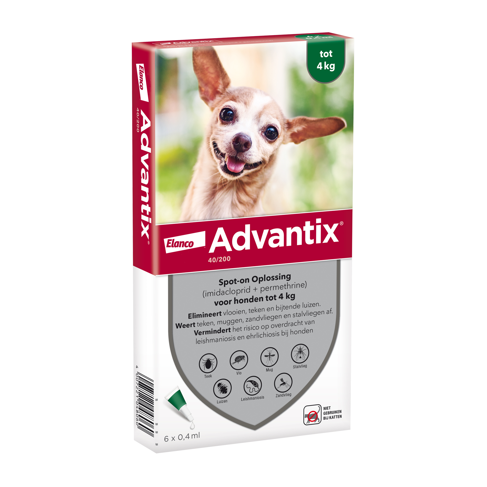 Advantix 40/200 - 1,5 bis 4 kg - 6 Pipetten