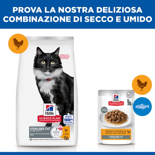 Hill's Science Plan Sterilised Cat - Mature Adult 7+ - Pollo