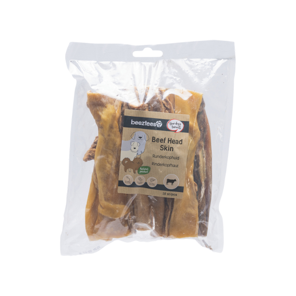 Beeztees Runderkophuid Voordeelverpakking - 10 x 20 cm - 460 g