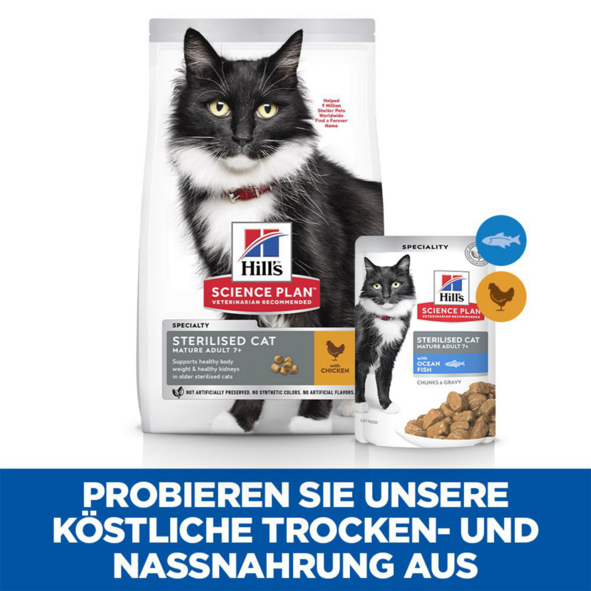 Hill's Science Plan Mature Adult - Sterilised - Favourite Selection - Portionsbeutel