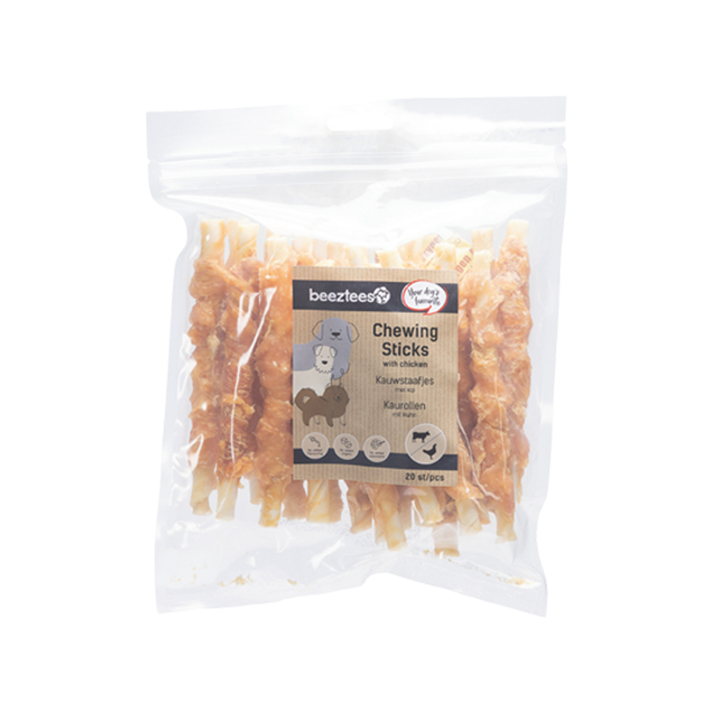 Beeztees Culinary Chew Sticks - Chicken - 20 Sticks